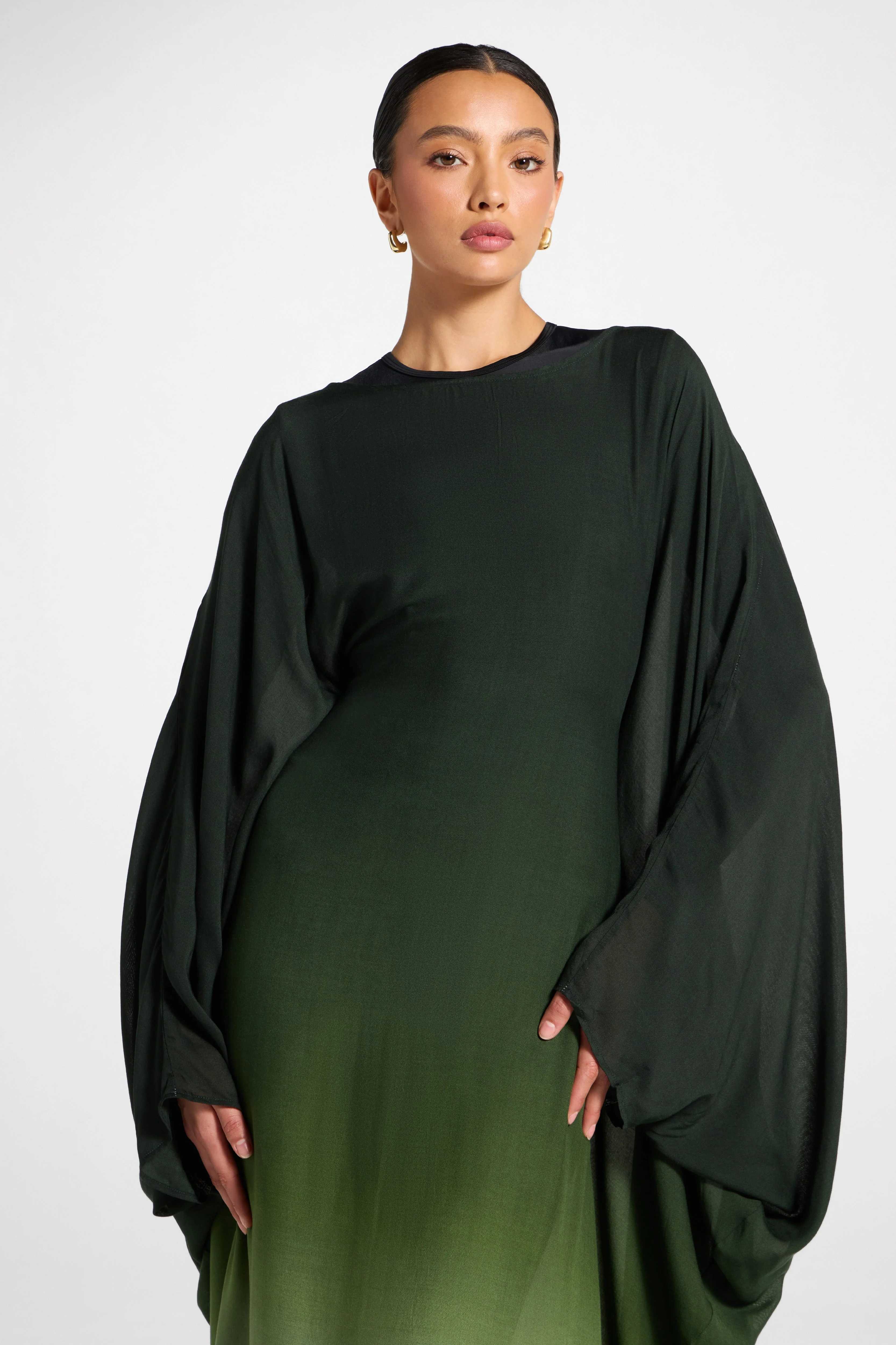 Butterfly Inner Tie Swim Cover Dress - Marine Ombre - Image 3