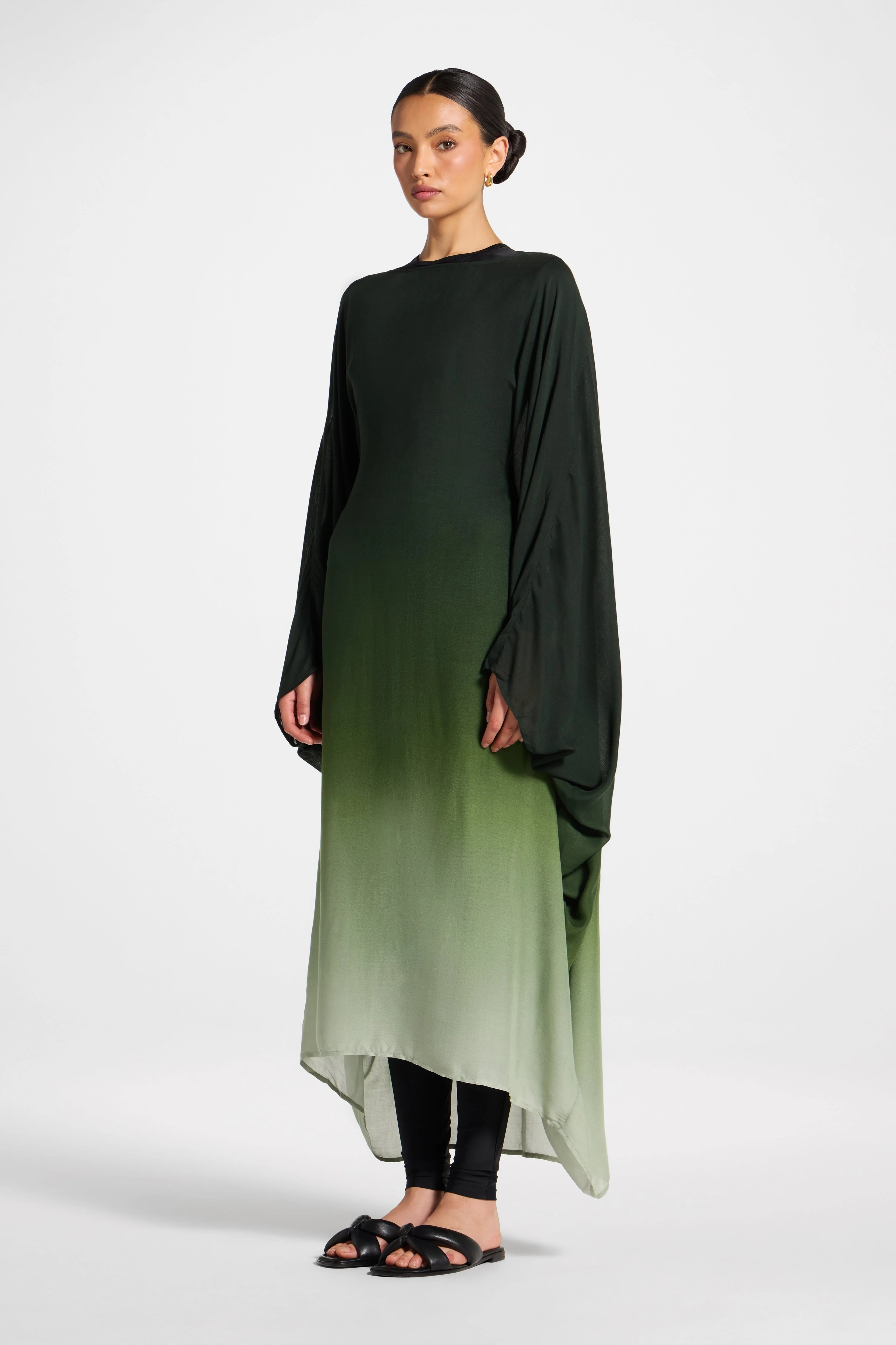 Butterfly Inner Tie Swim Cover Dress - Marine Ombre - Image 7