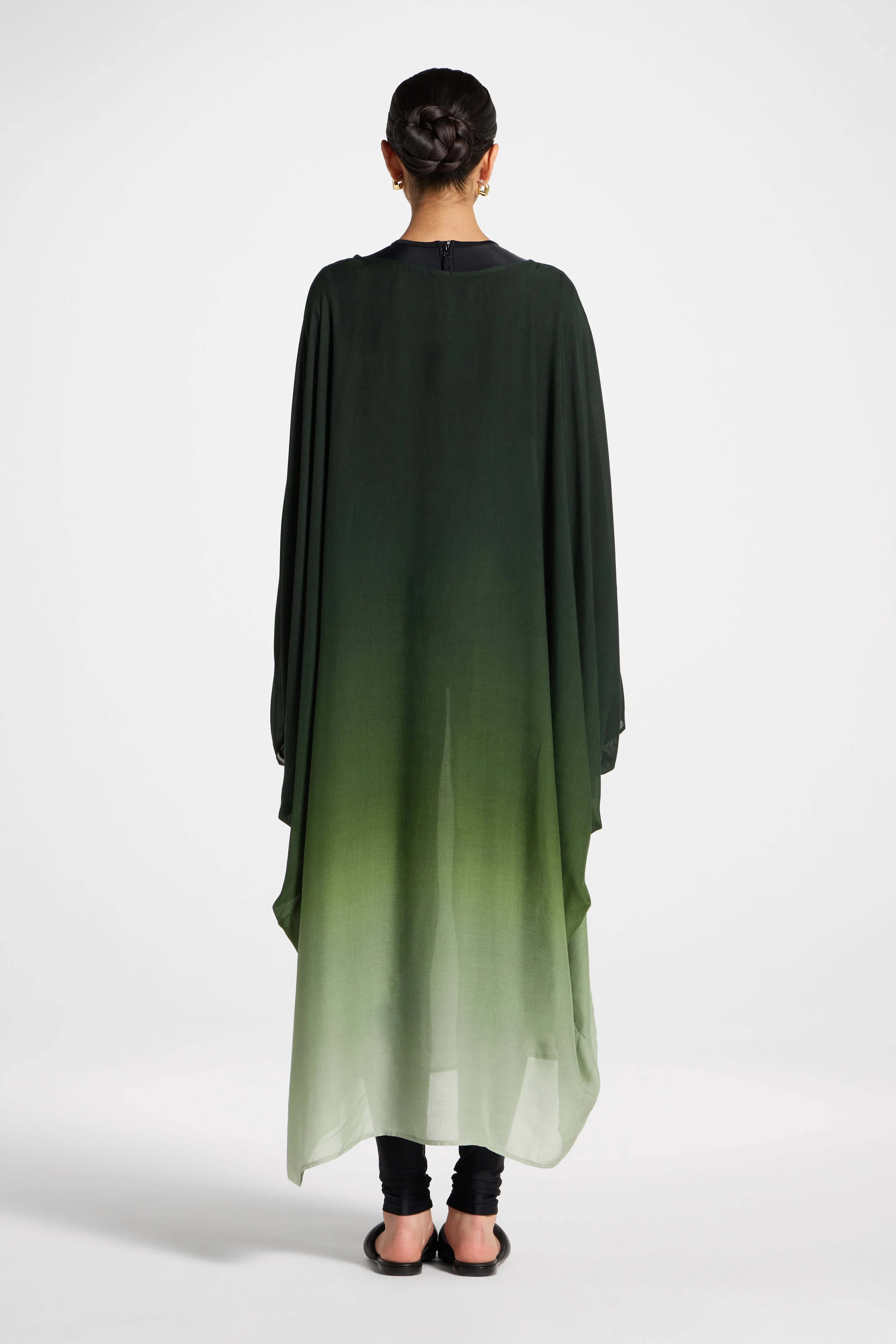 Butterfly Inner Tie Swim Cover Dress - Marine Ombre - Image 8