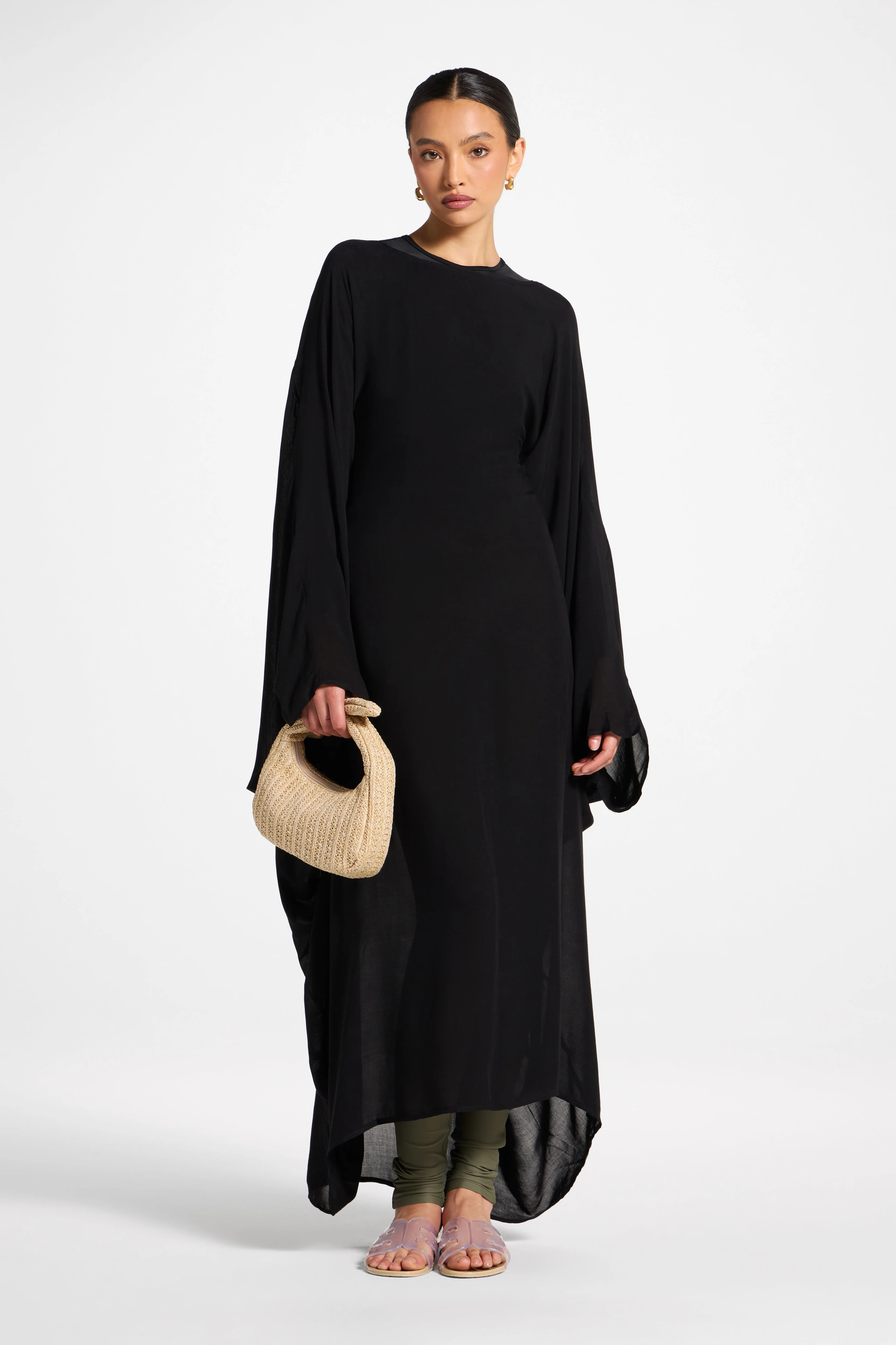 Butterfly Inner Tie Swim Cover Dress - Black - Image 2