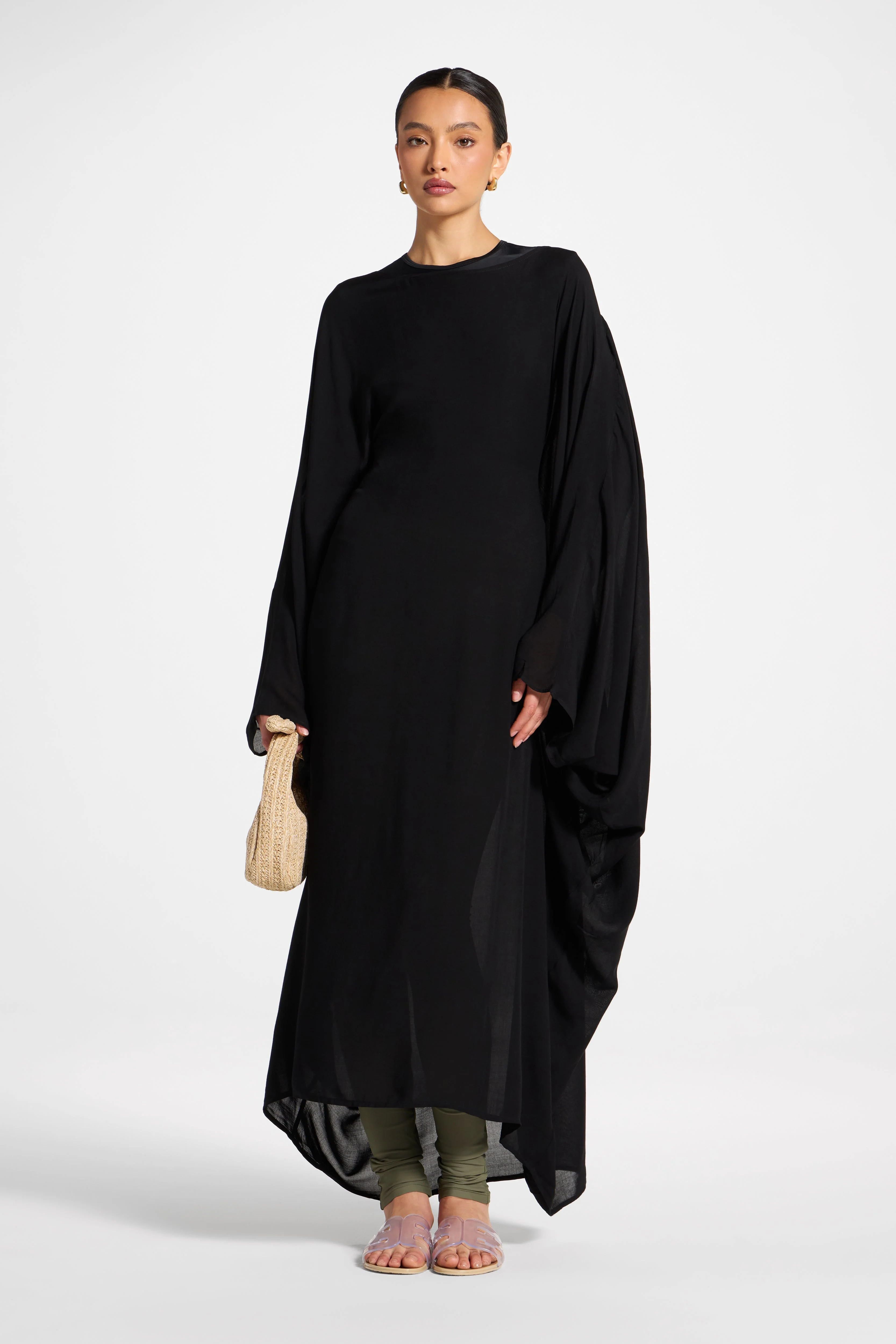 Butterfly Inner Tie Swim Cover Dress - Black - Image 3