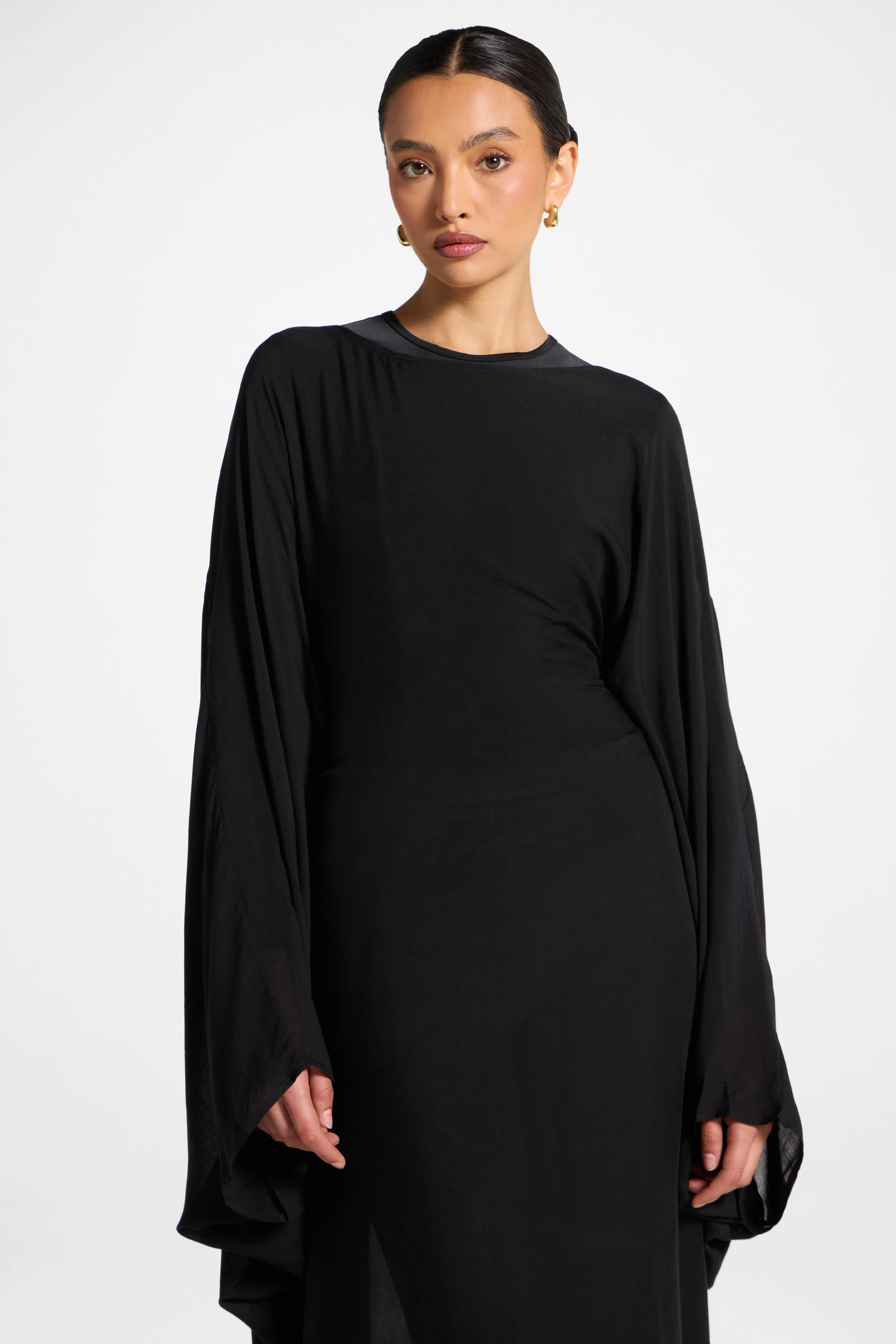 Butterfly Inner Tie Swim Cover Dress - Black - Image 4