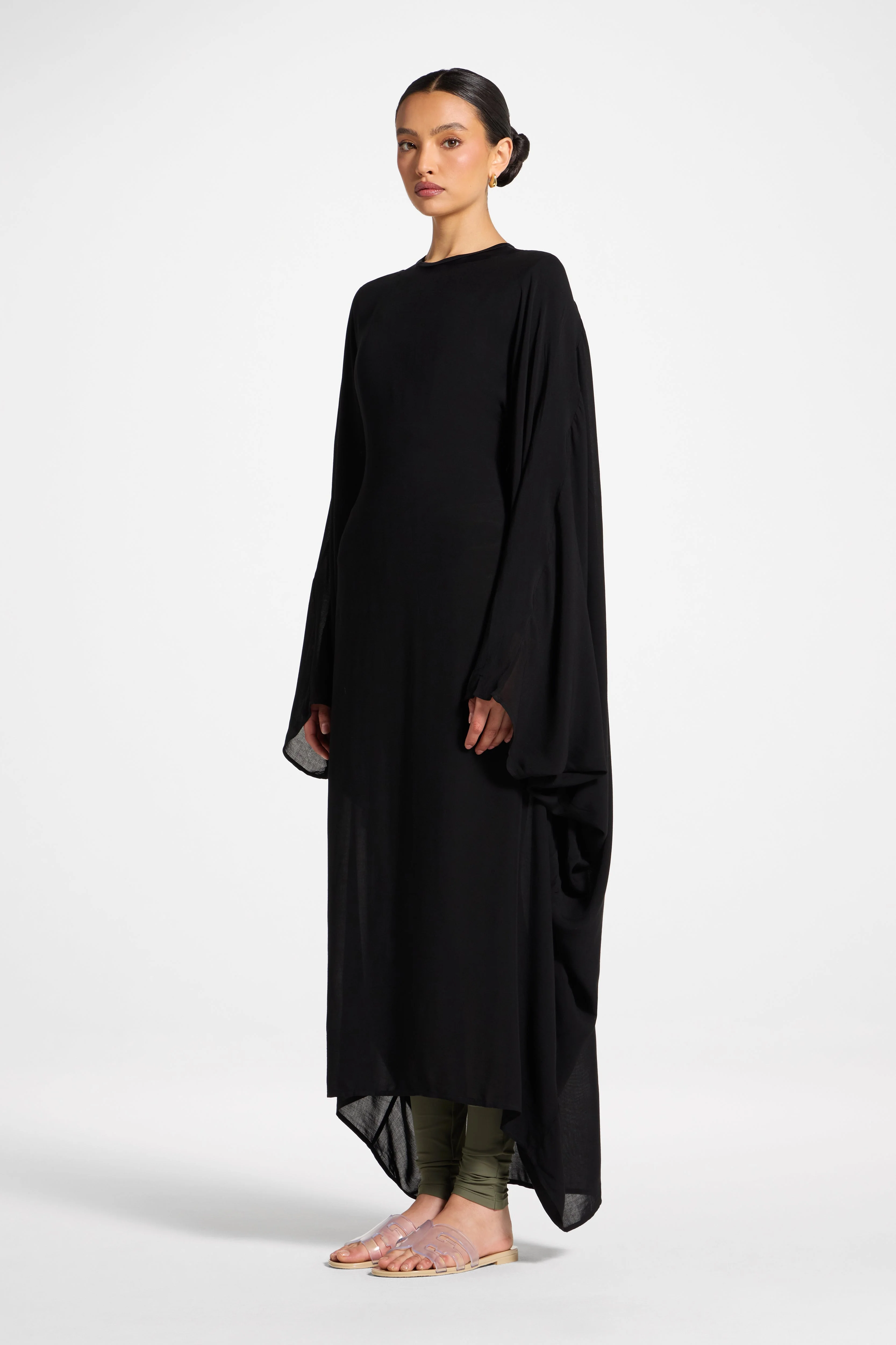 Butterfly Inner Tie Swim Cover Dress - Black - Image 5