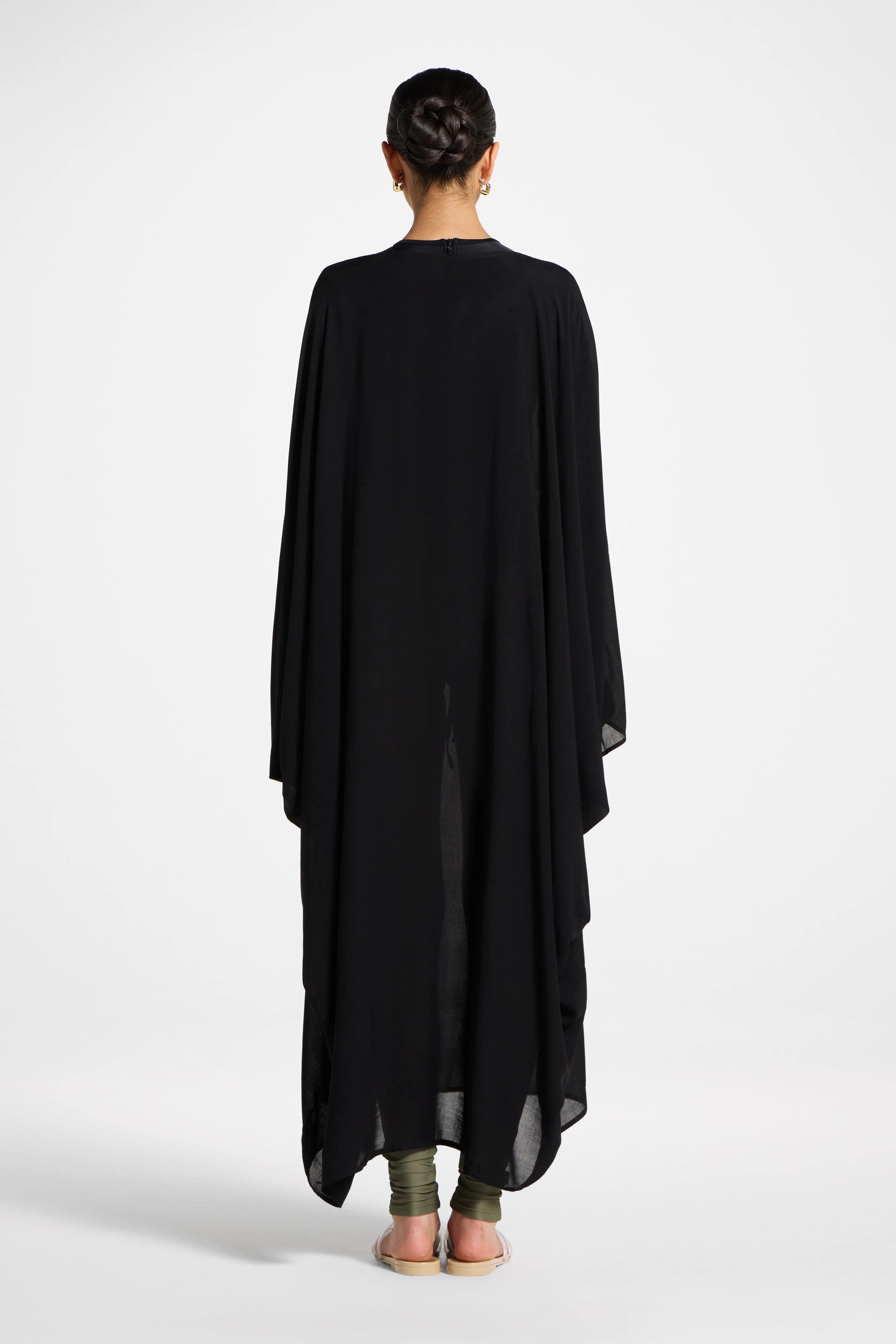Butterfly Inner Tie Swim Cover Dress - Black - Image 7