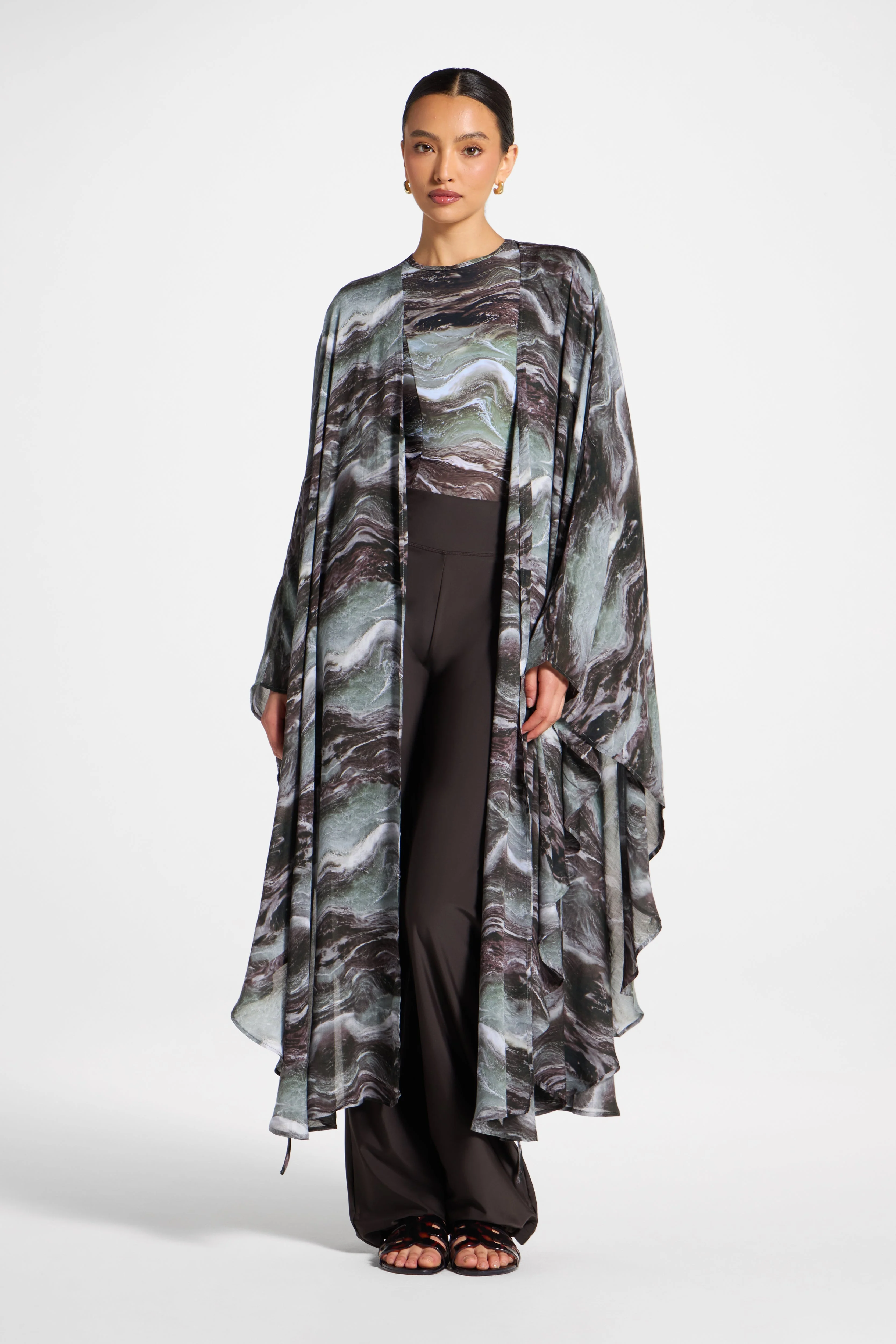 Cardigan Cover Up - Earth Marble - Image 4