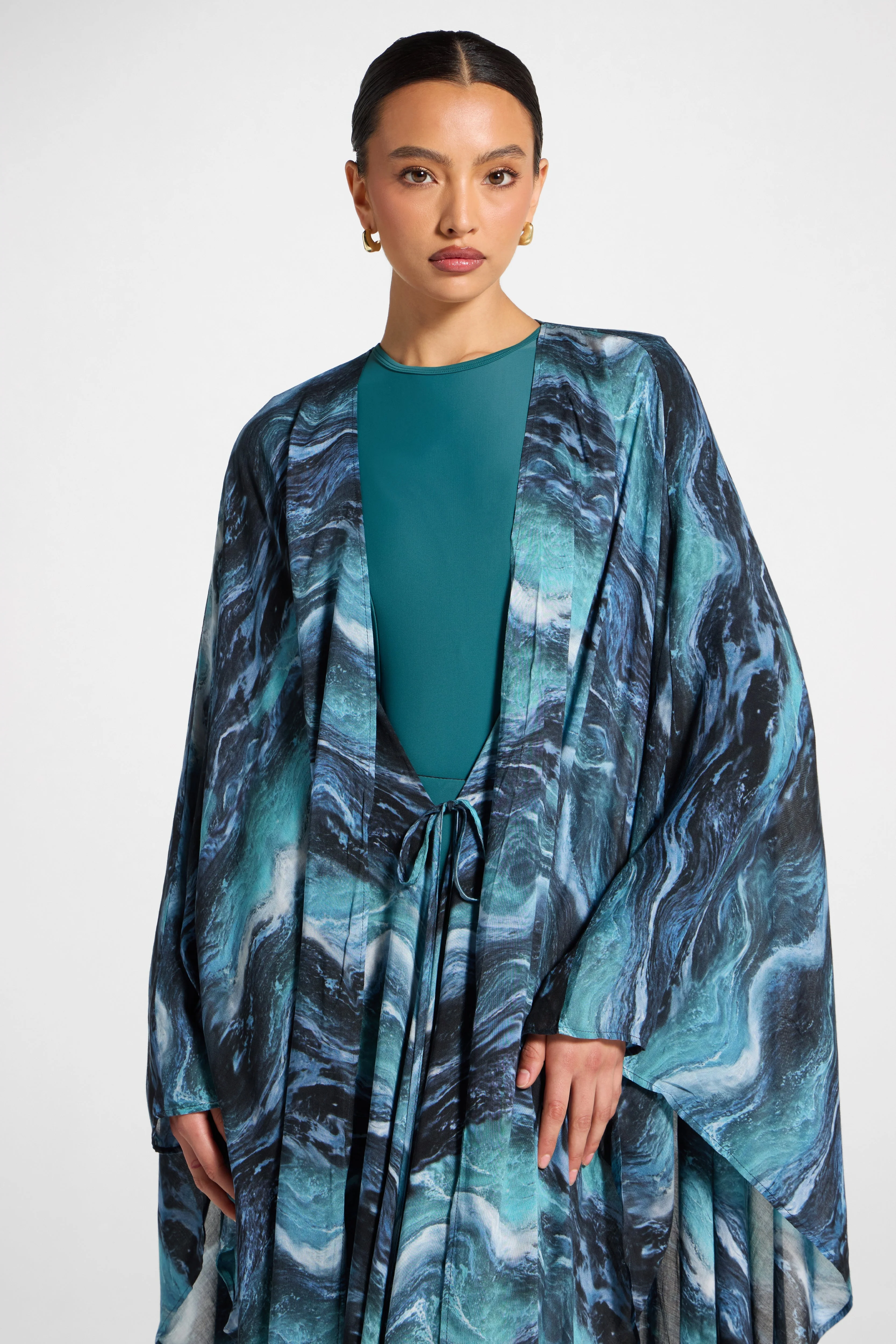 Cardigan Cover Up - Ocean Ripple - Image 2