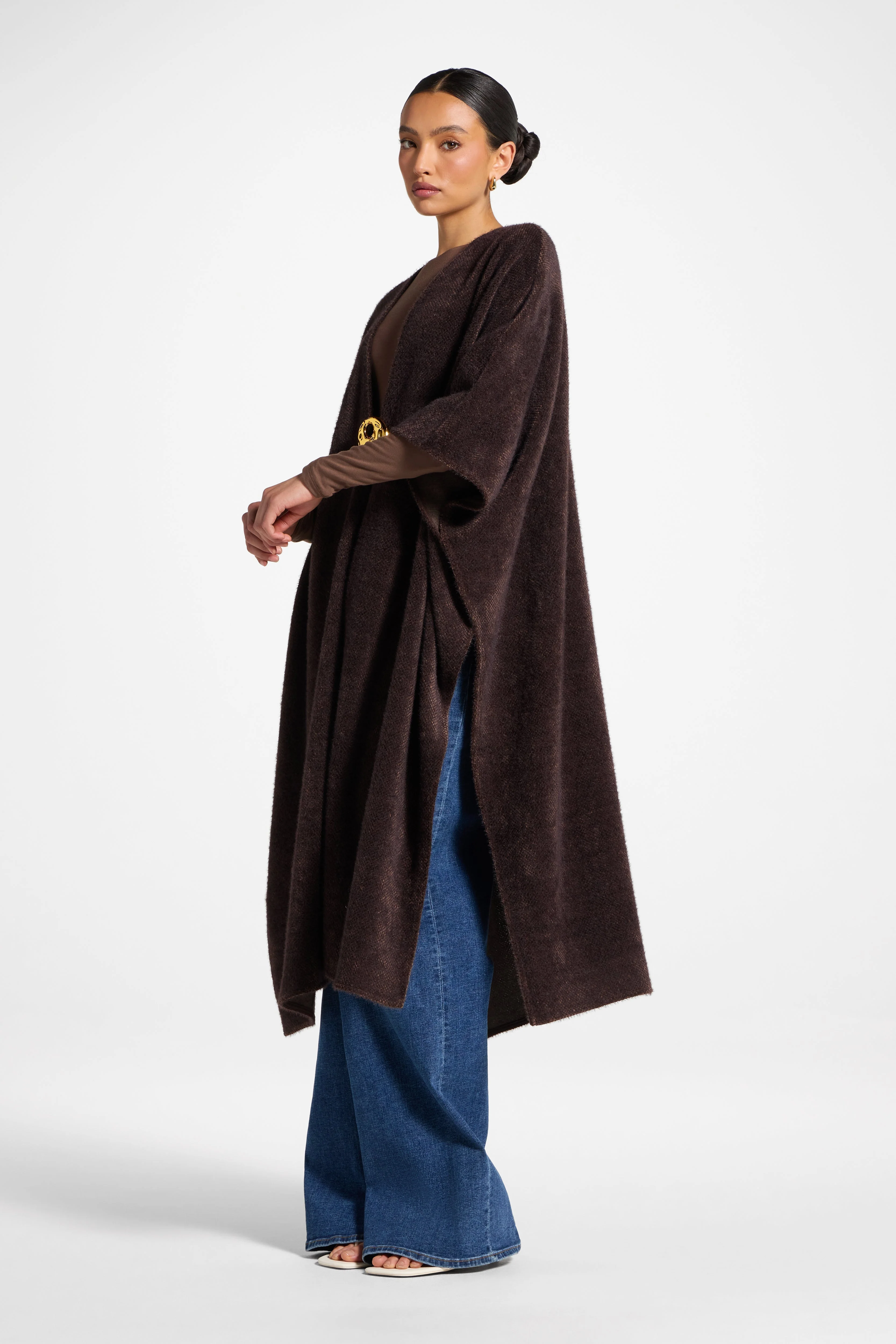 Chenille Cape Top - Espresso - Image 6