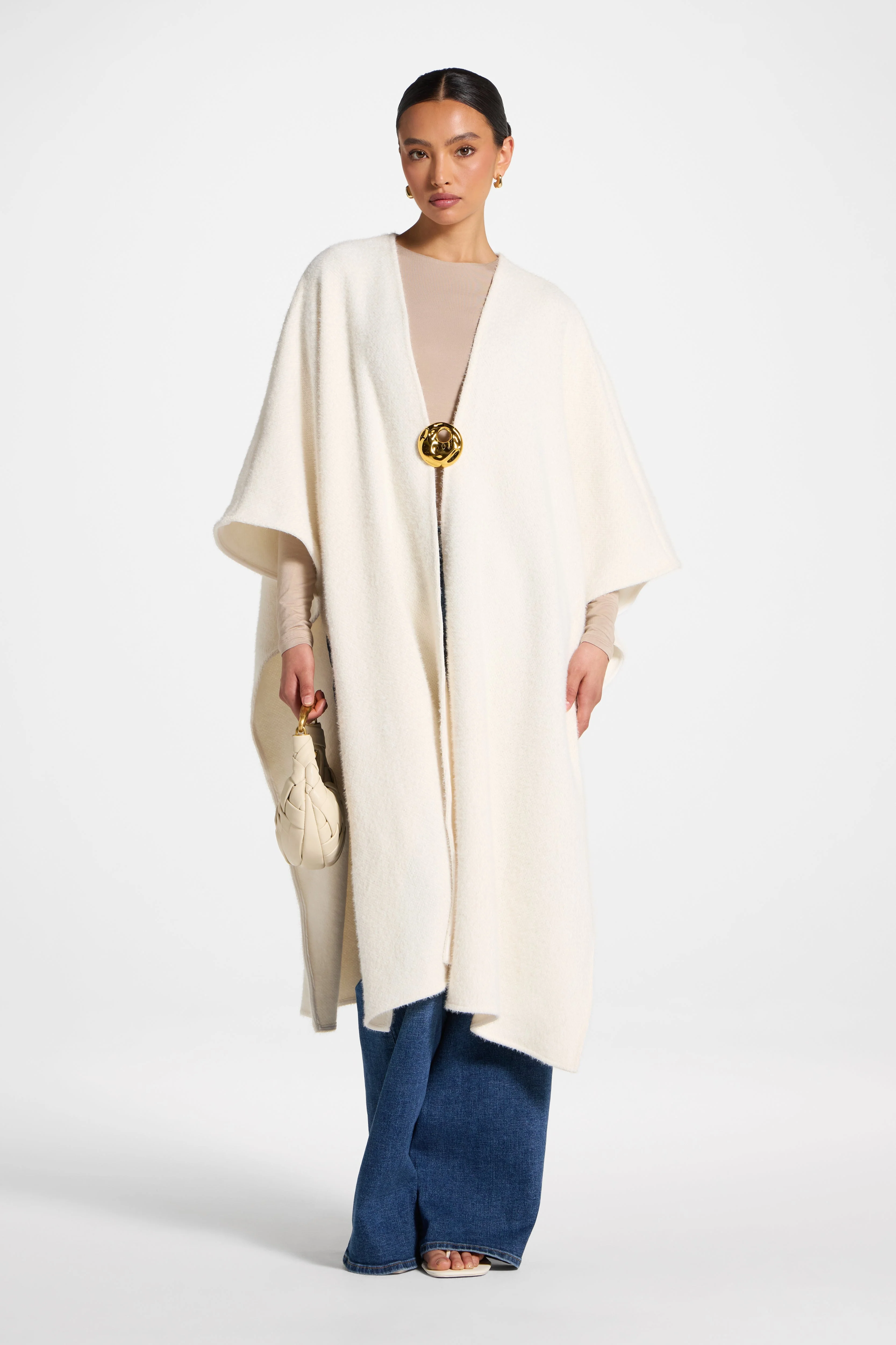 Chenille Cape Top - Ivory - Image 2