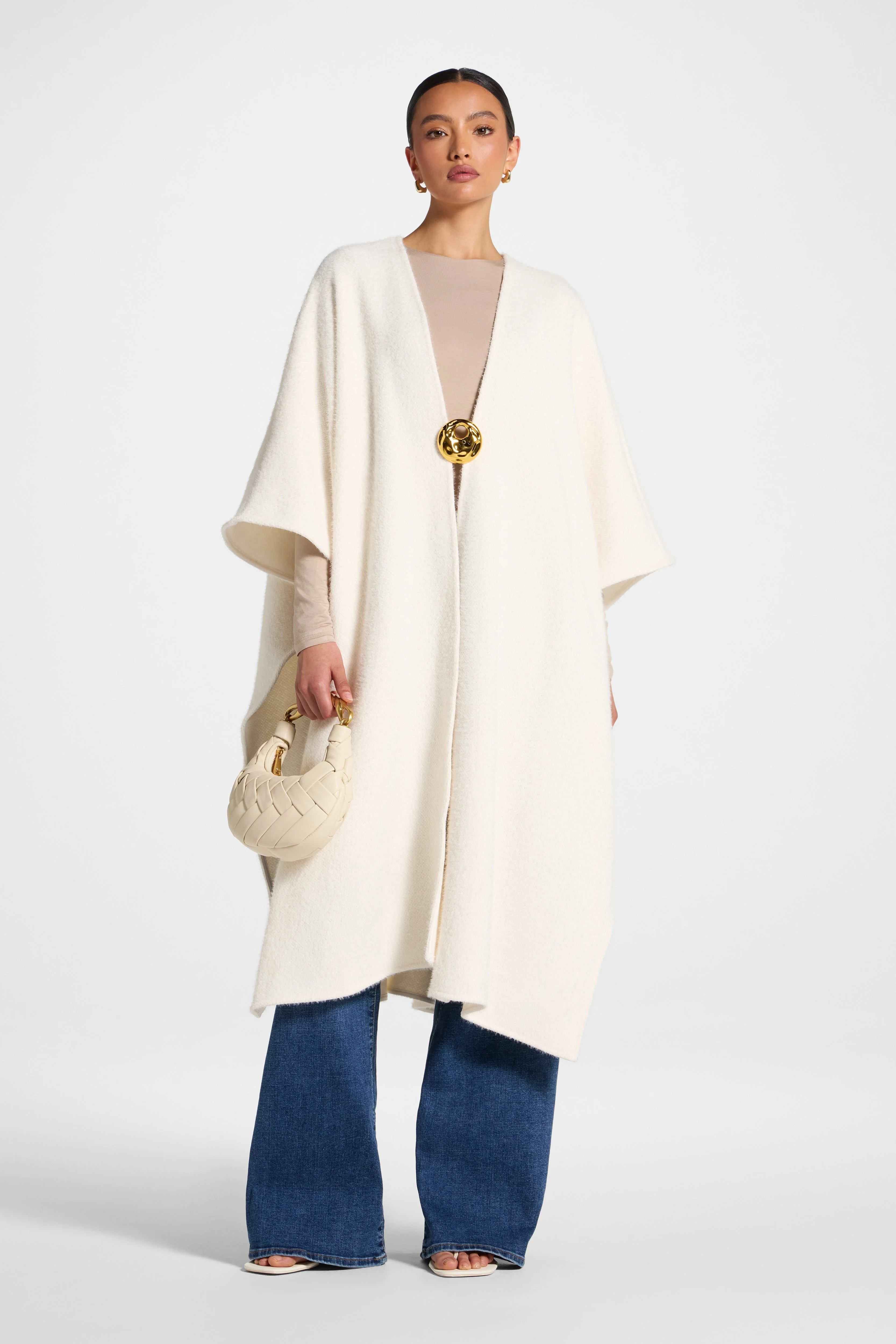 Chenille Cape Top - Ivory - Image 4