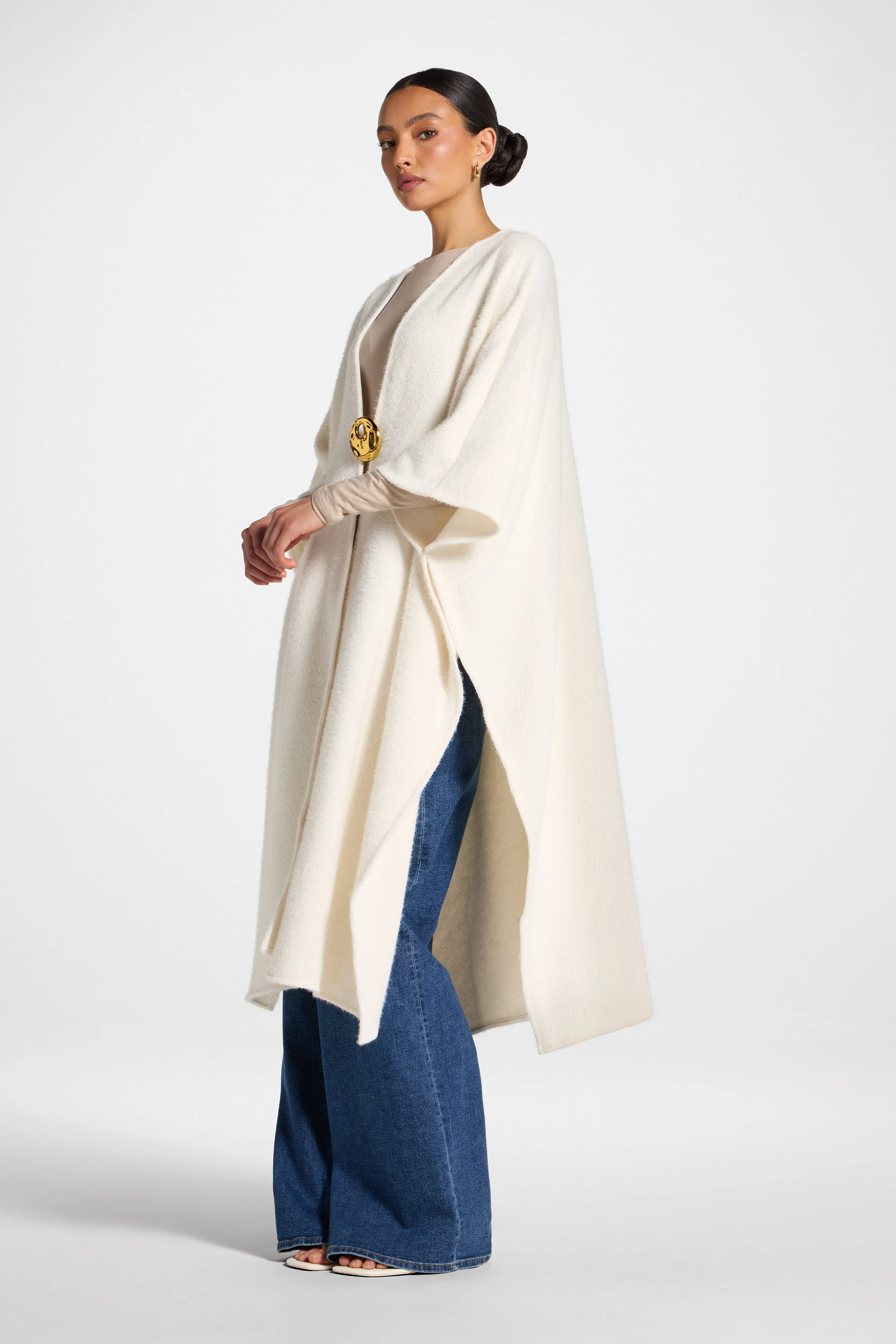 Chenille Cape Top - Ivory - Image 6