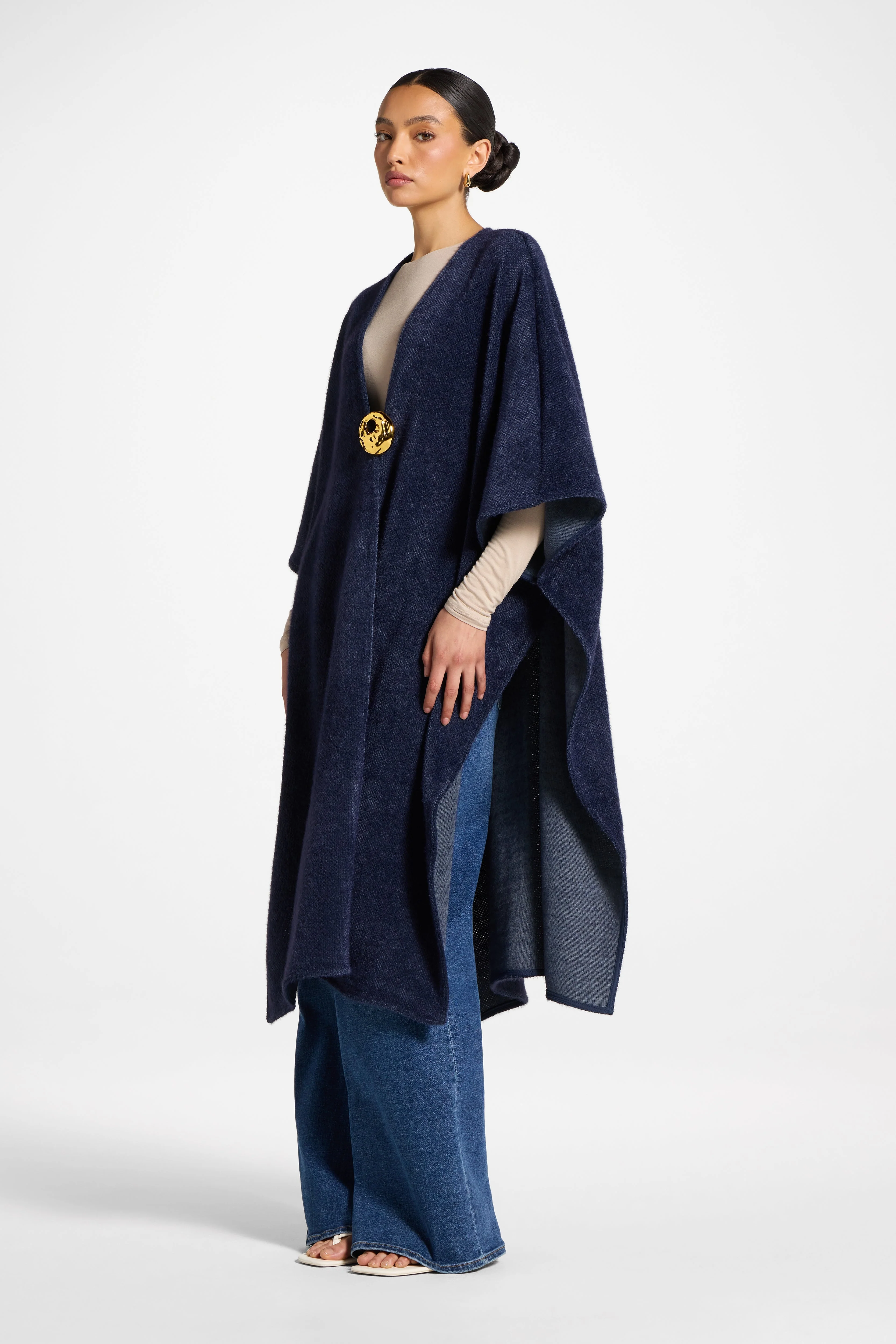 Chenille Cape Top - Midnight - Image 4