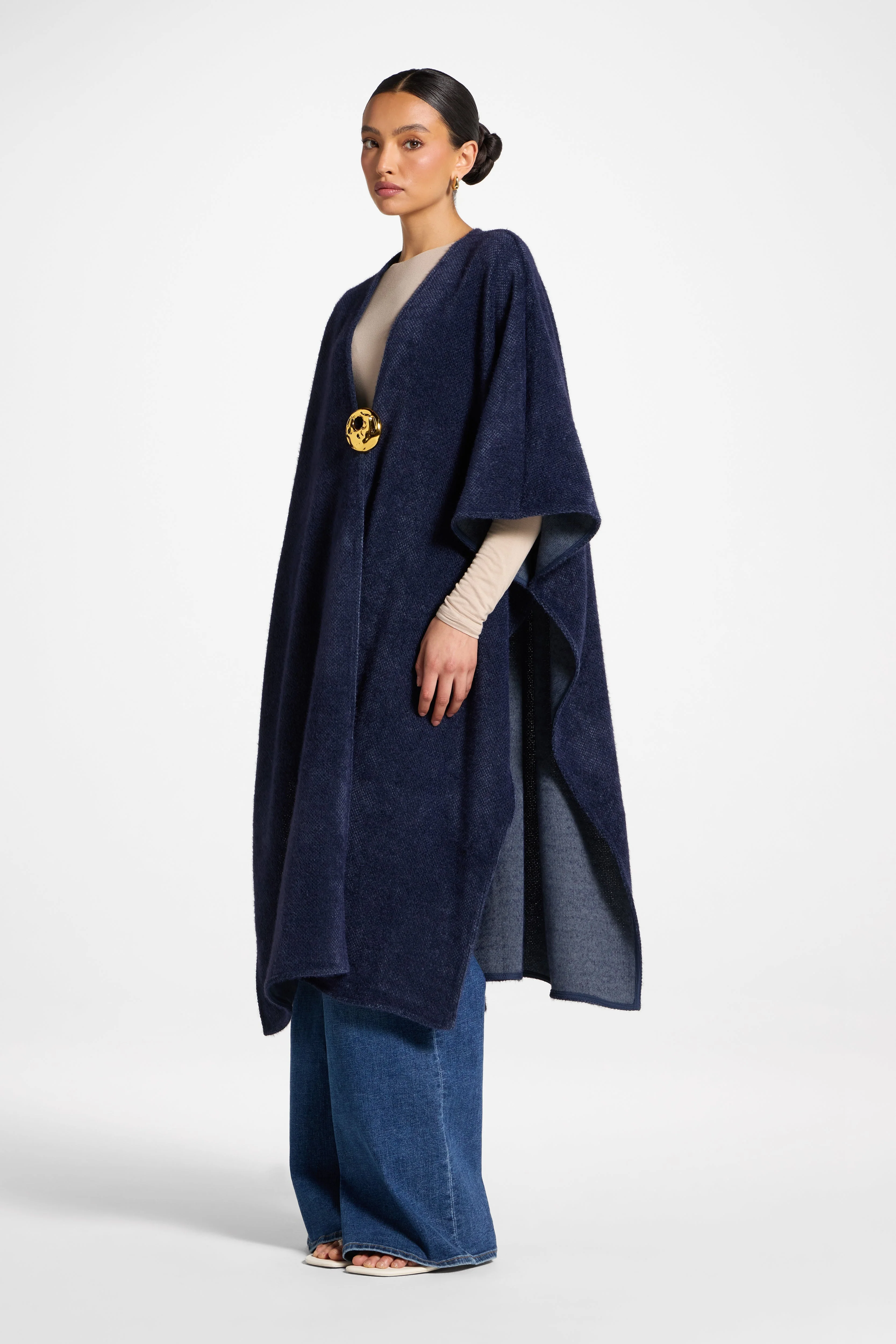 Chenille Cape Top - Midnight - Image 6