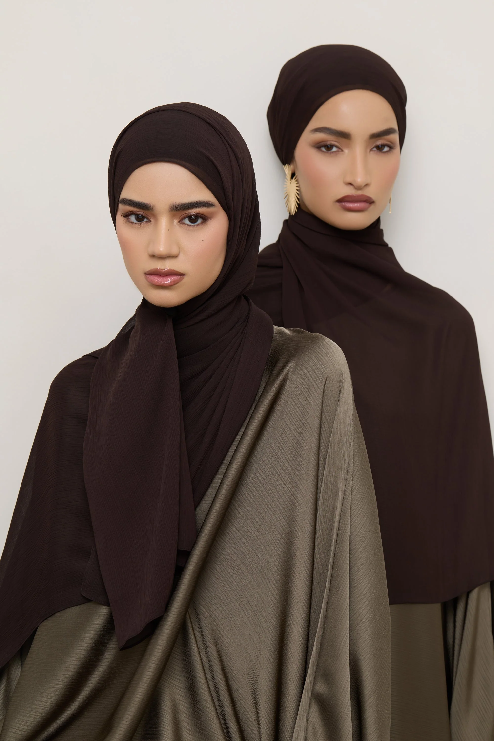 Chiffon Crinkle Hijab - Espresso - Image 2