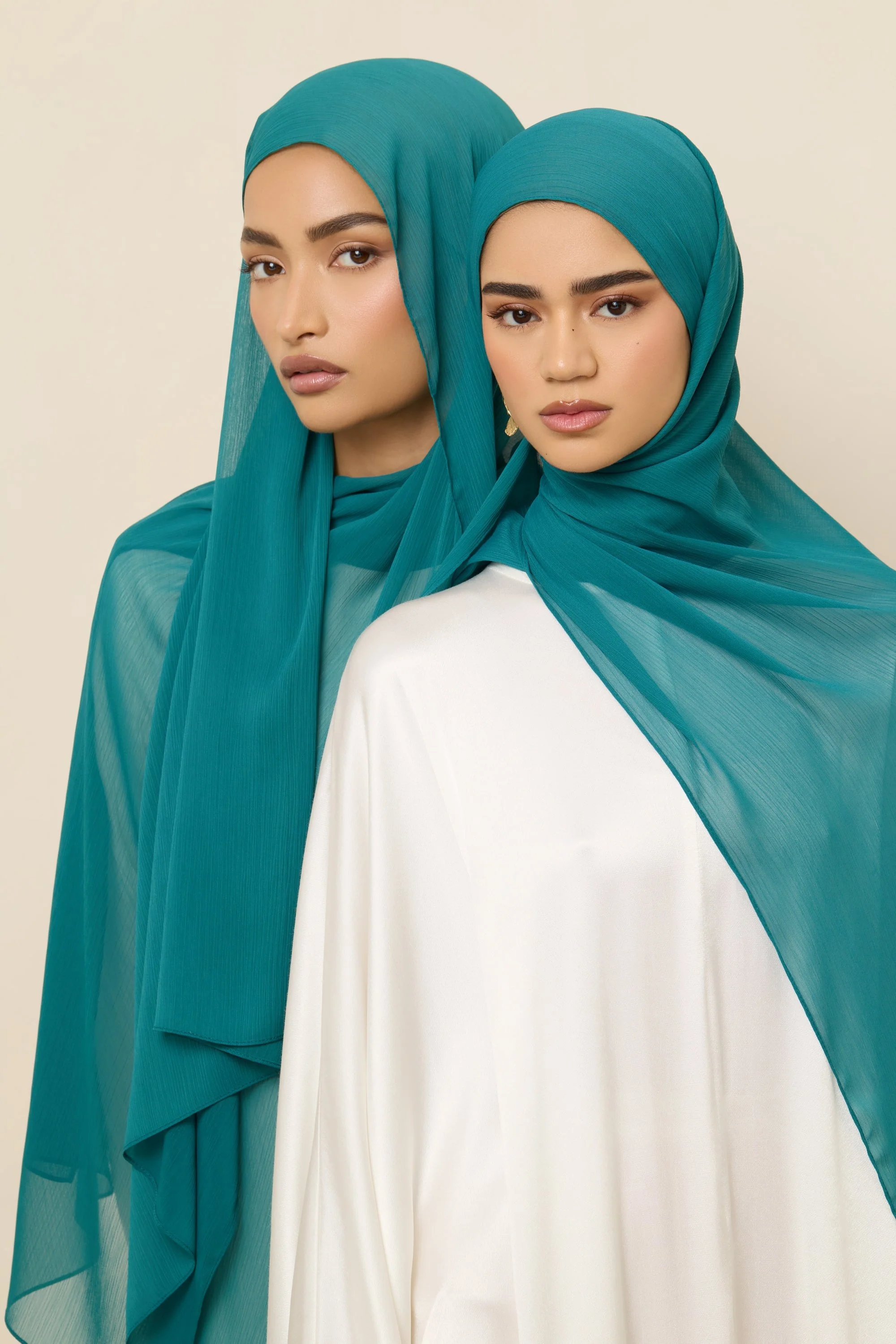 Chiffon Crinkle Hijab - Teal