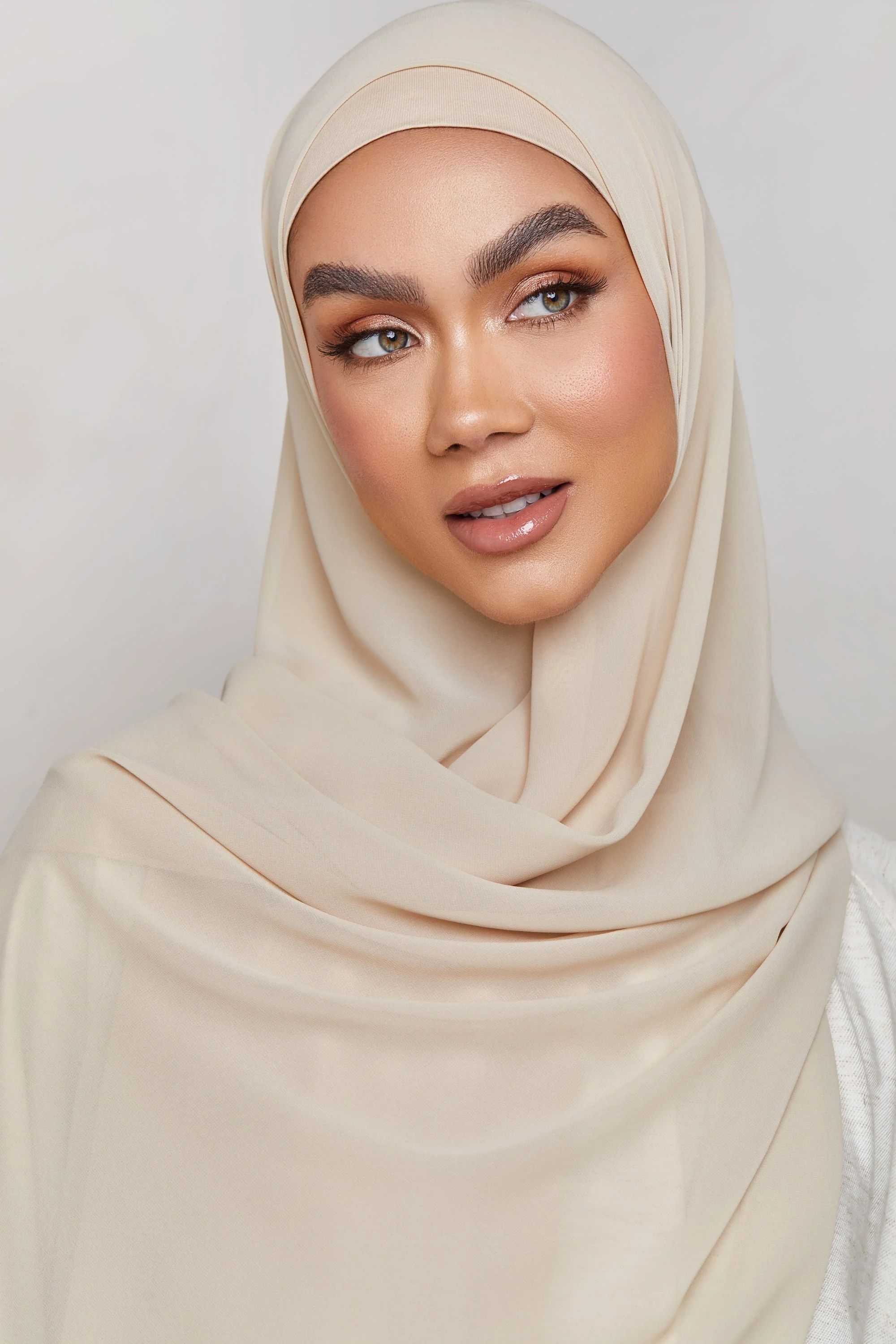 Chiffon LITE Hijab - Cement - Image 3