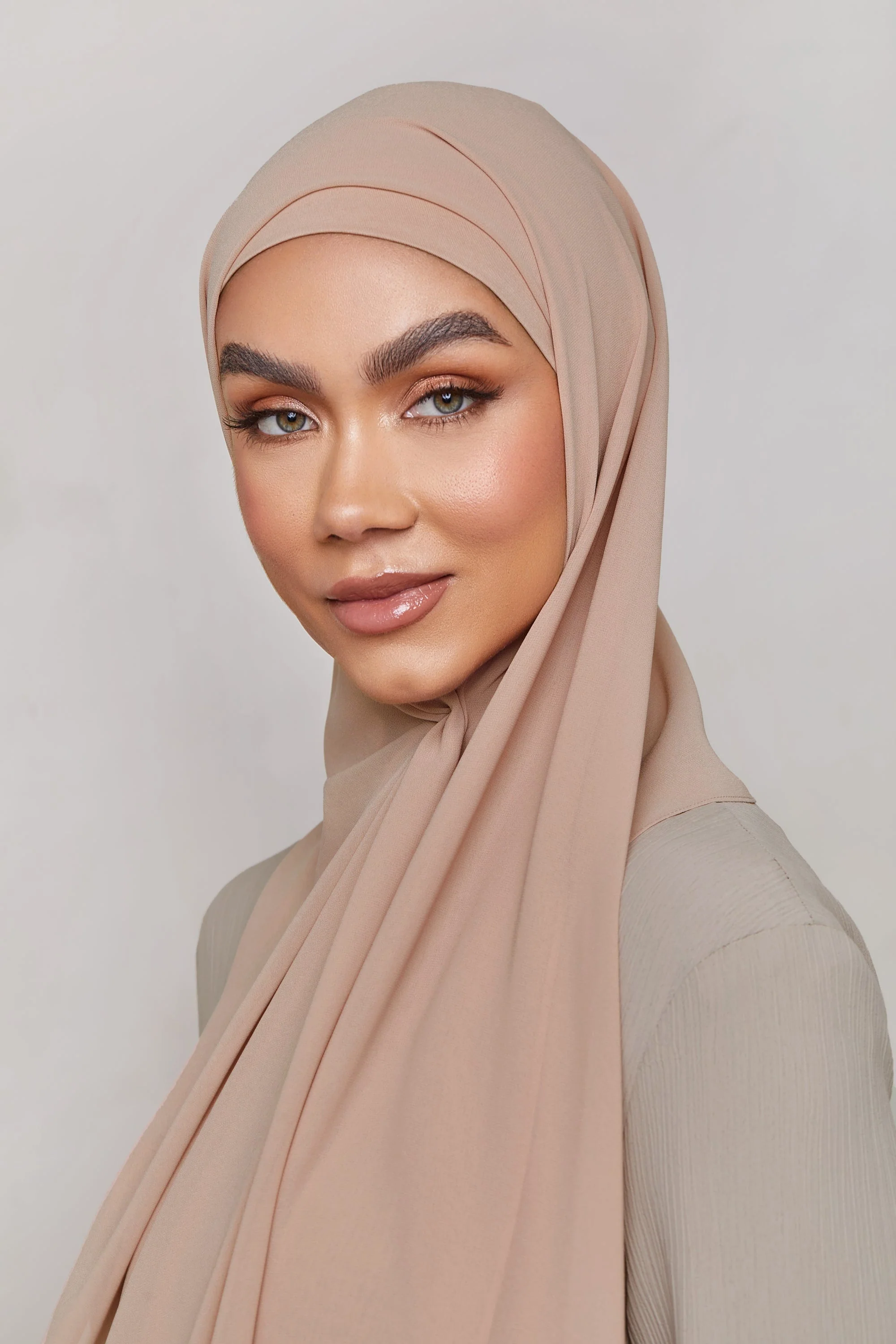 Chiffon LITE Hijab - Mahogany Rose - Image 2