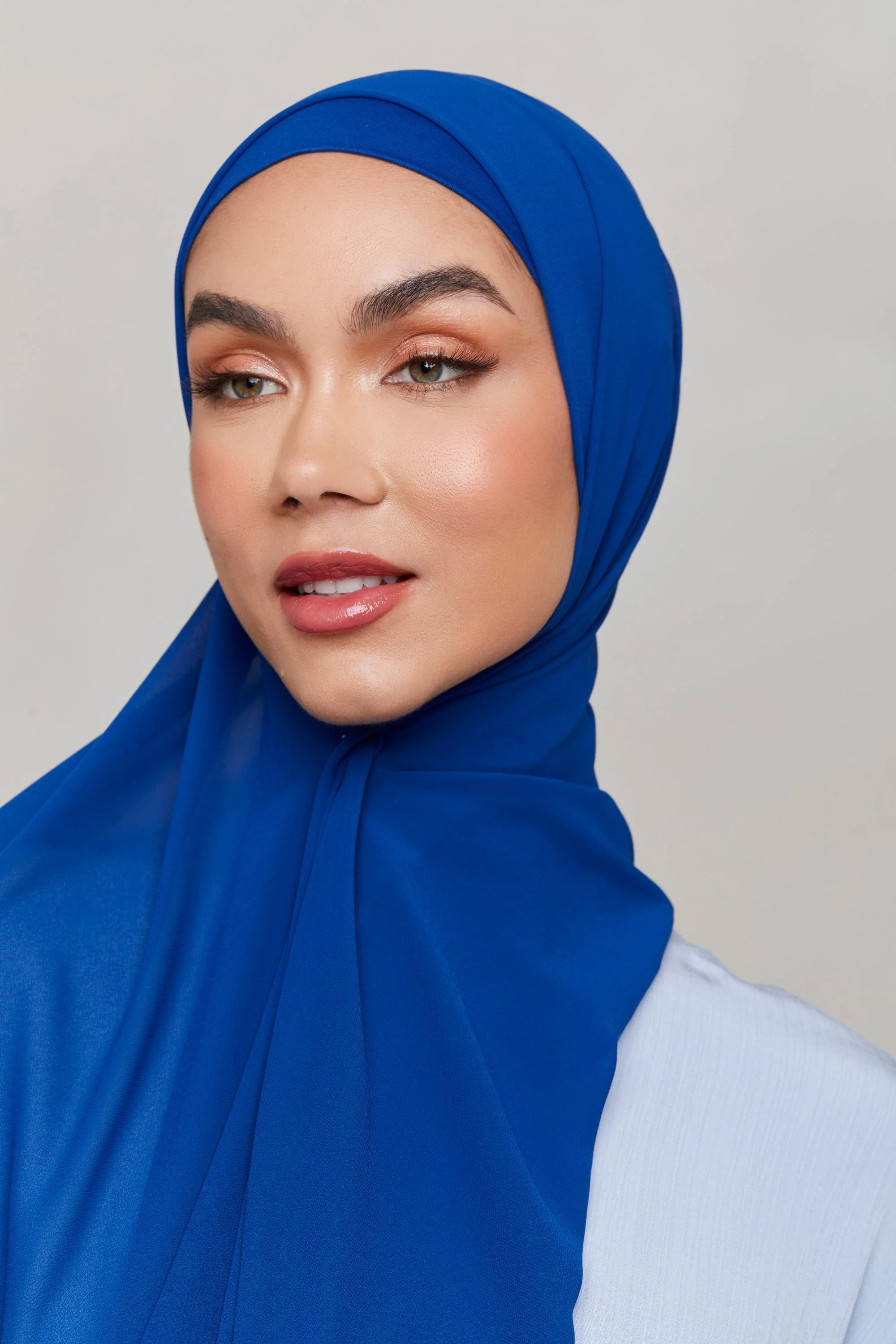 Chiffon LITE Hijab - Sodalite Blue - Image 2