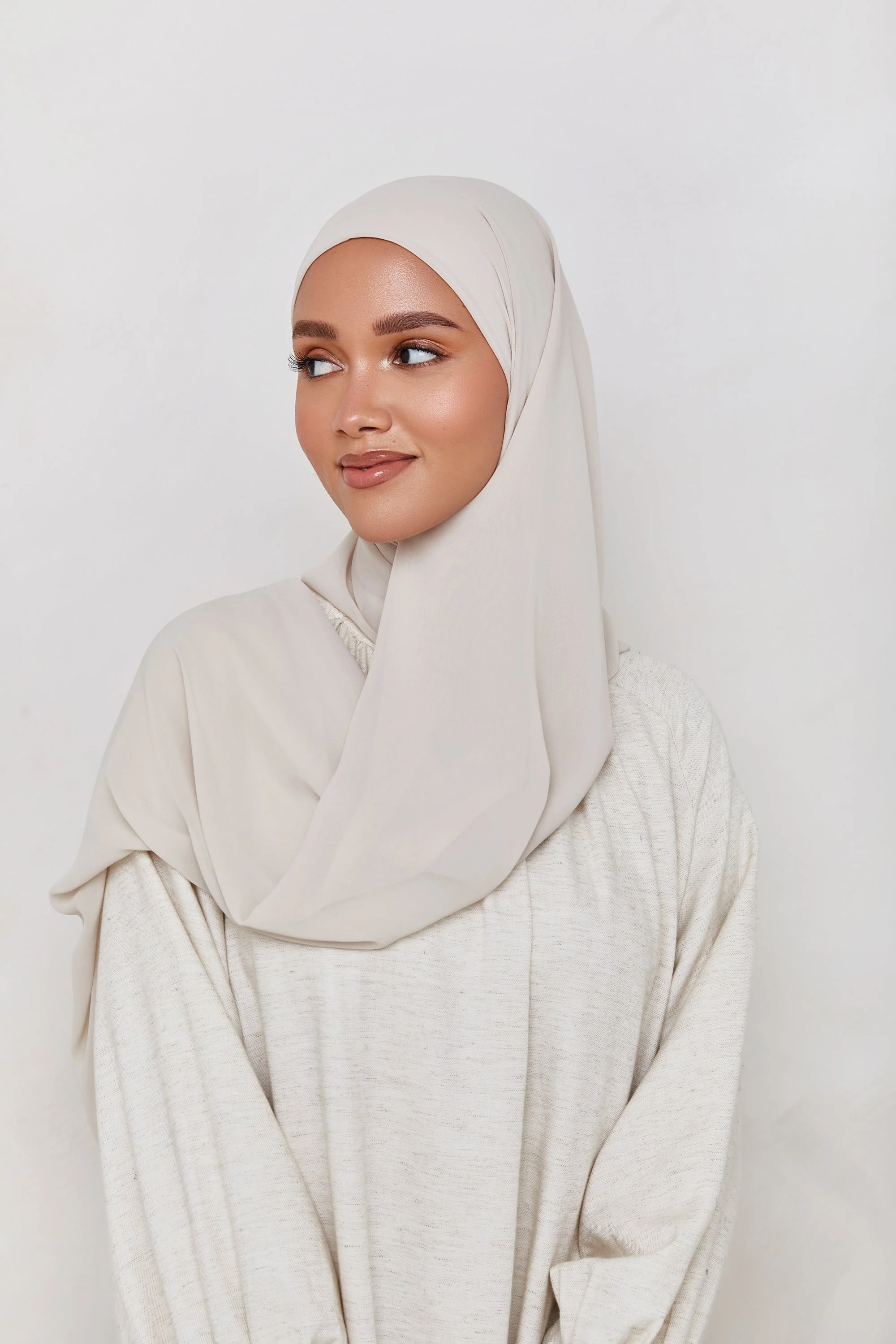 Chiffon LITE Hijab - Stone - Image 3