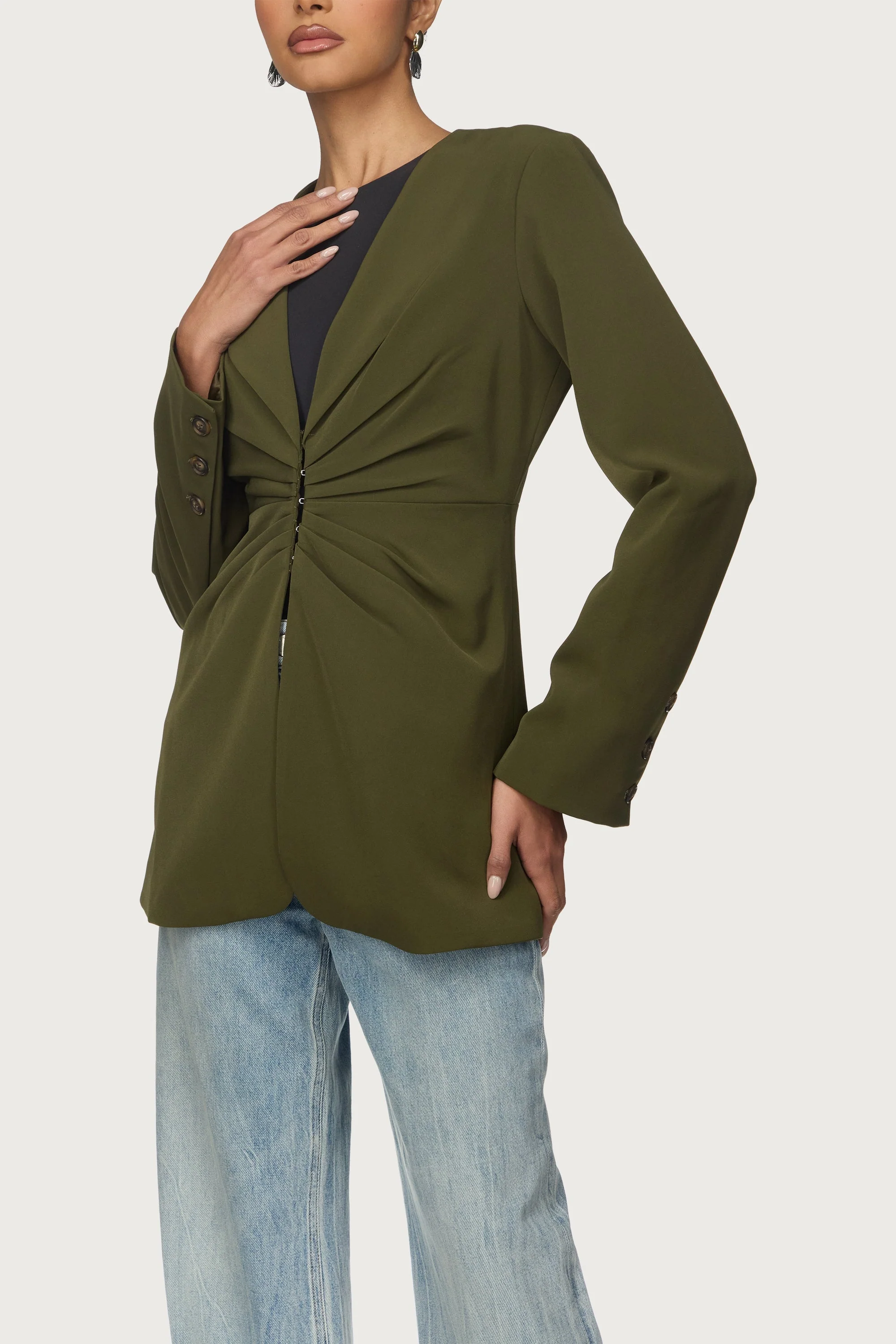 Cinch Blazer - Olive - Image 3