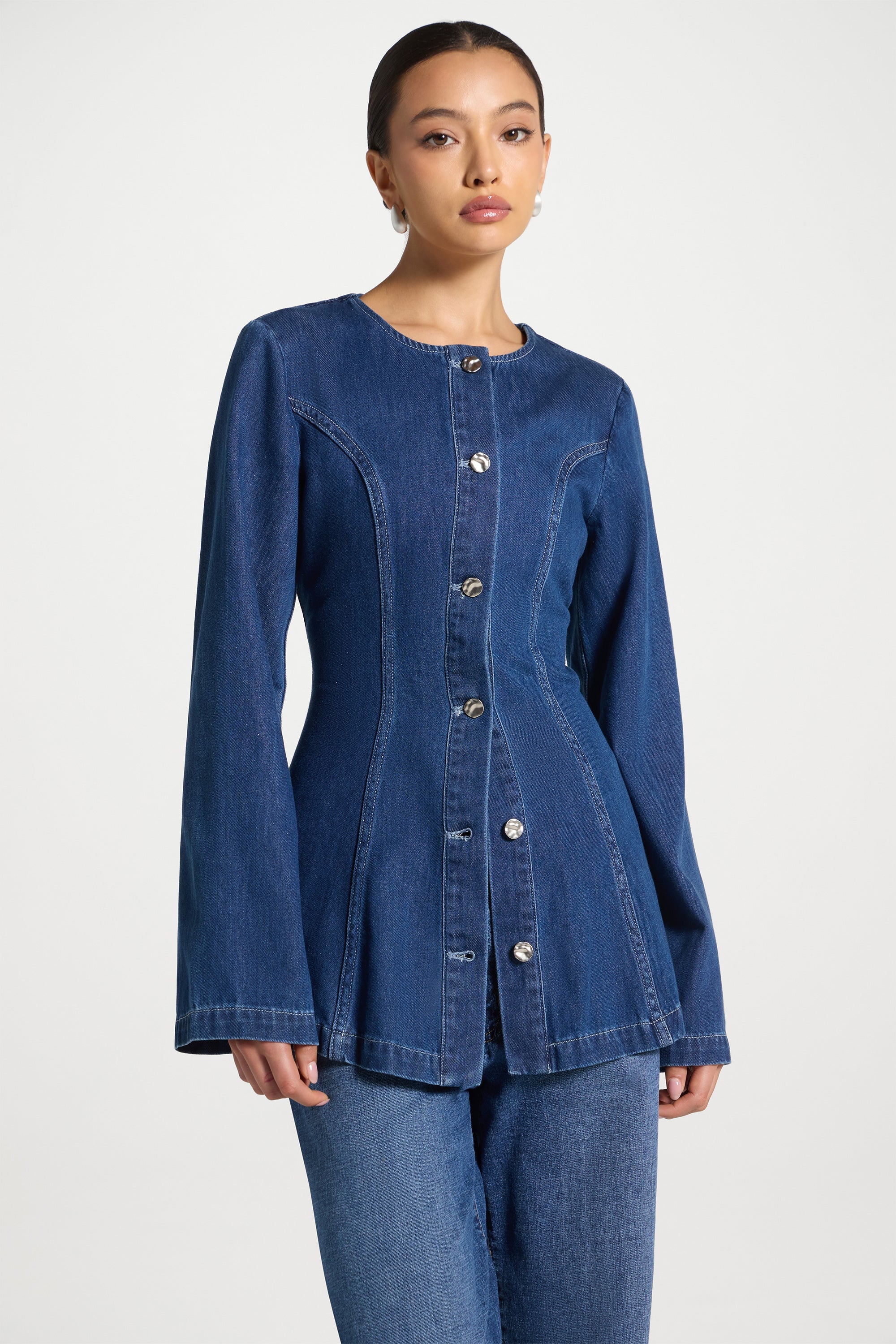 Cinch Denim Jacket Top - Image 2