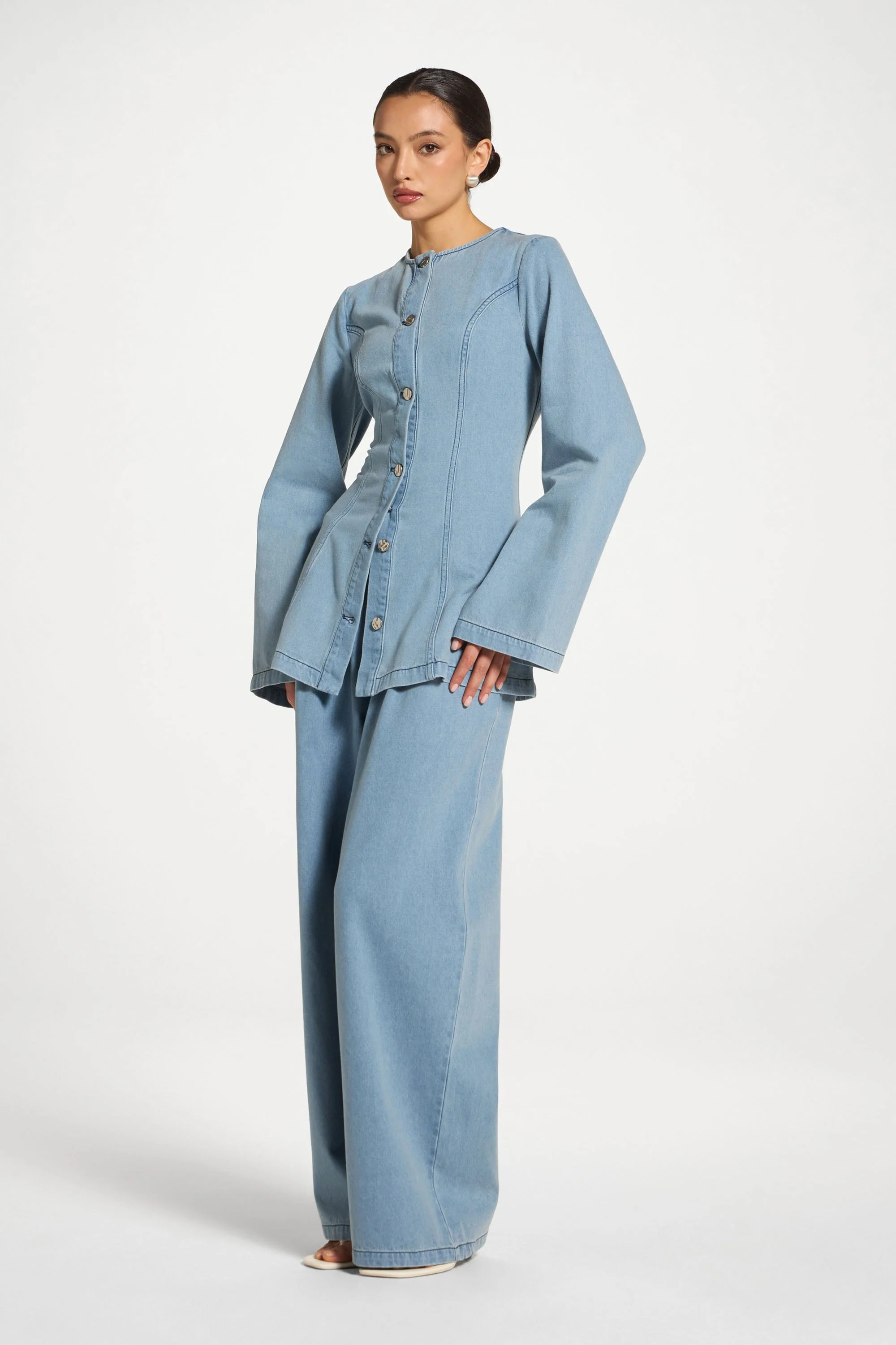 Cinch Denim Jacket Top - Light Wash - Image 5