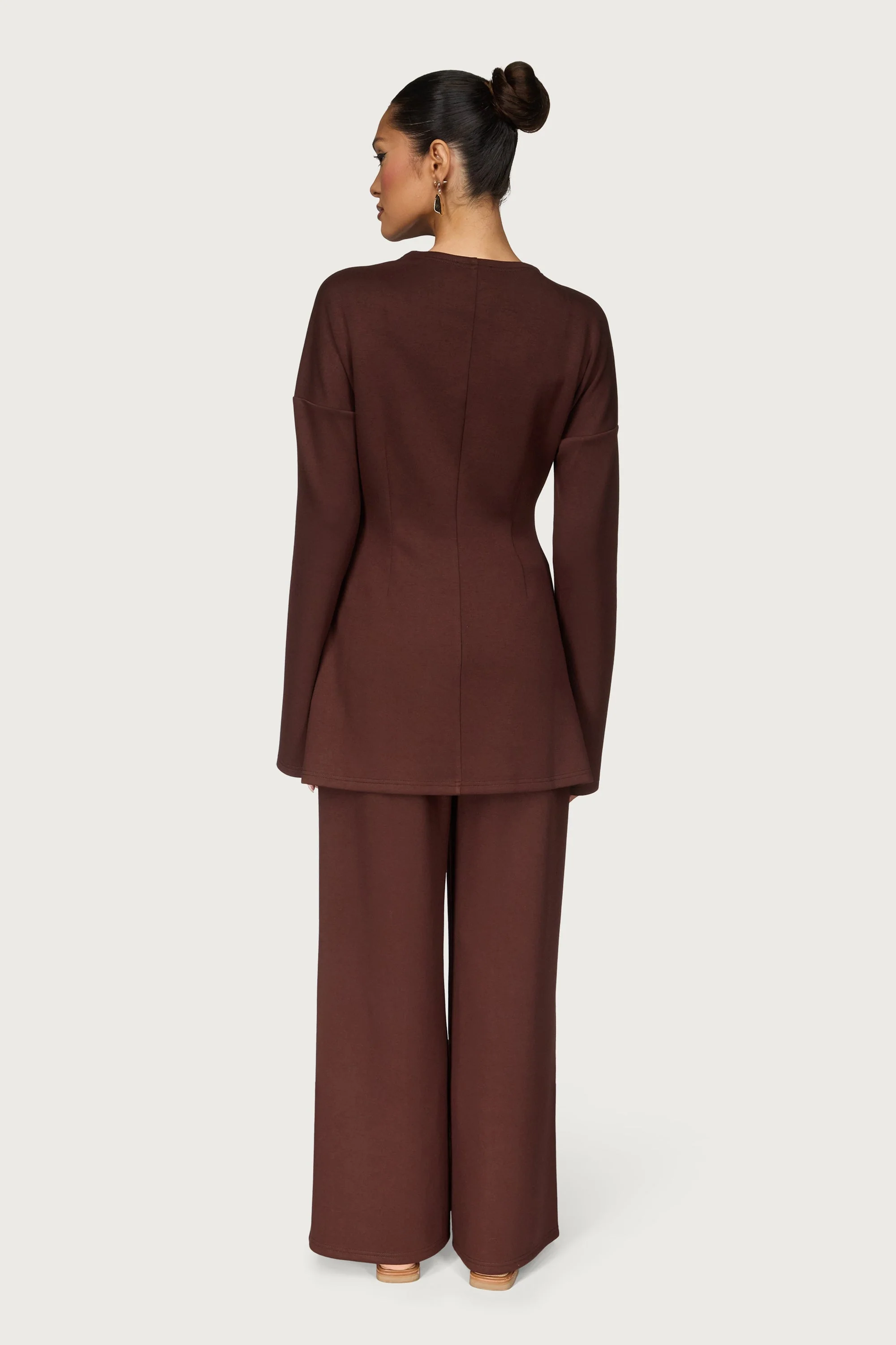 Cinch Top & Pants Set - Warm Brown - Image 5