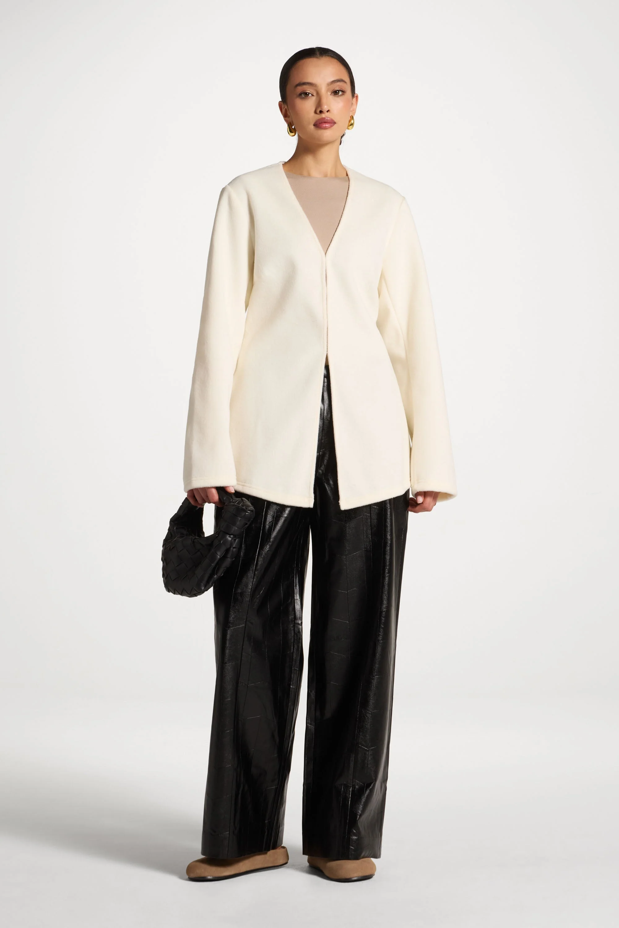 Cinch Waist Cardigan - Vanilla - Image 3