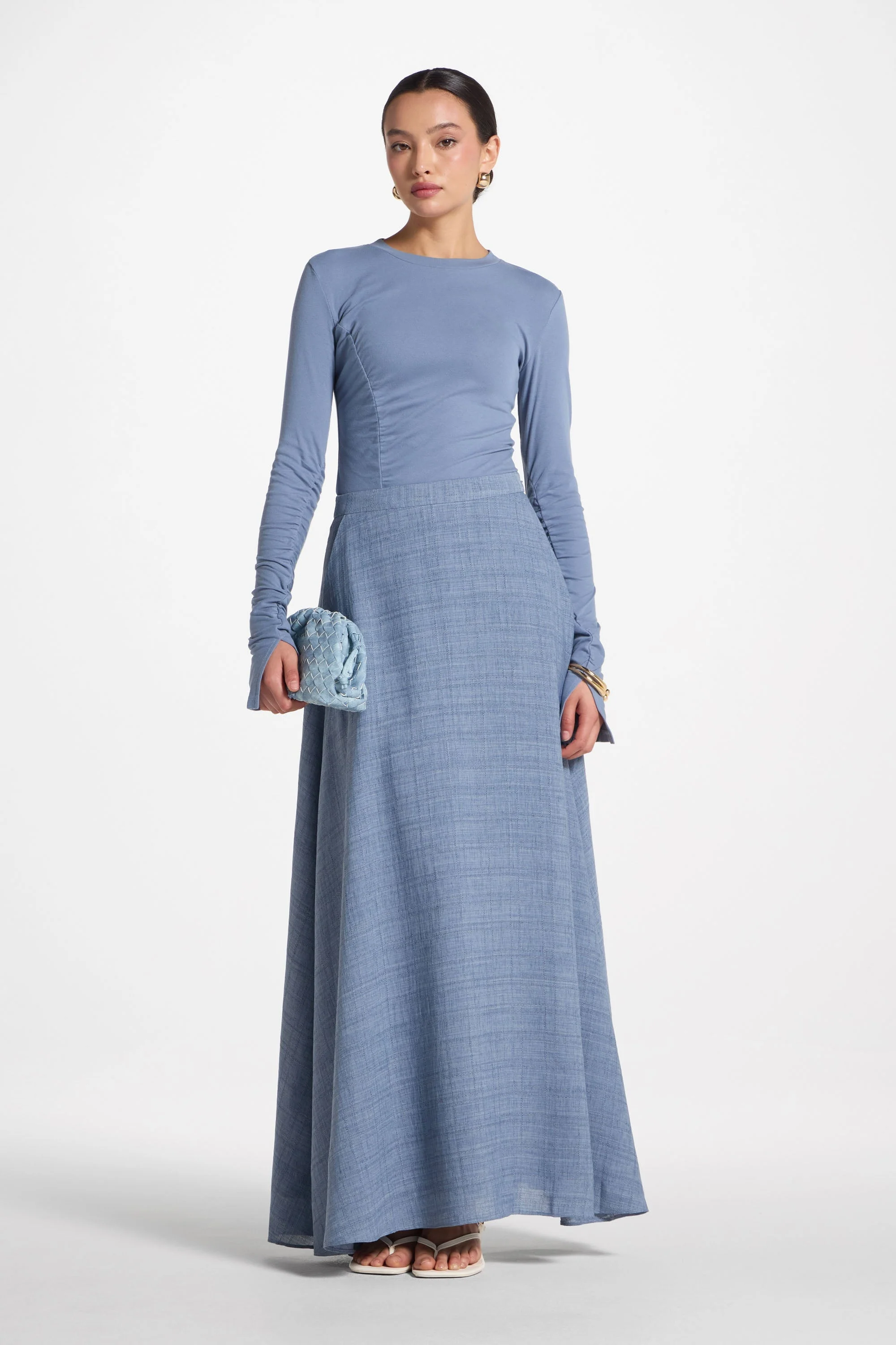 Circle Maxi Skirt - Denim - Image 2