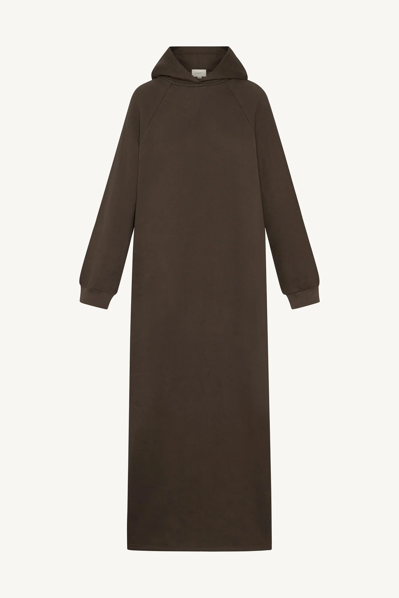 Cotton Hoodie Maxi Dress - Chocolate - Image 7