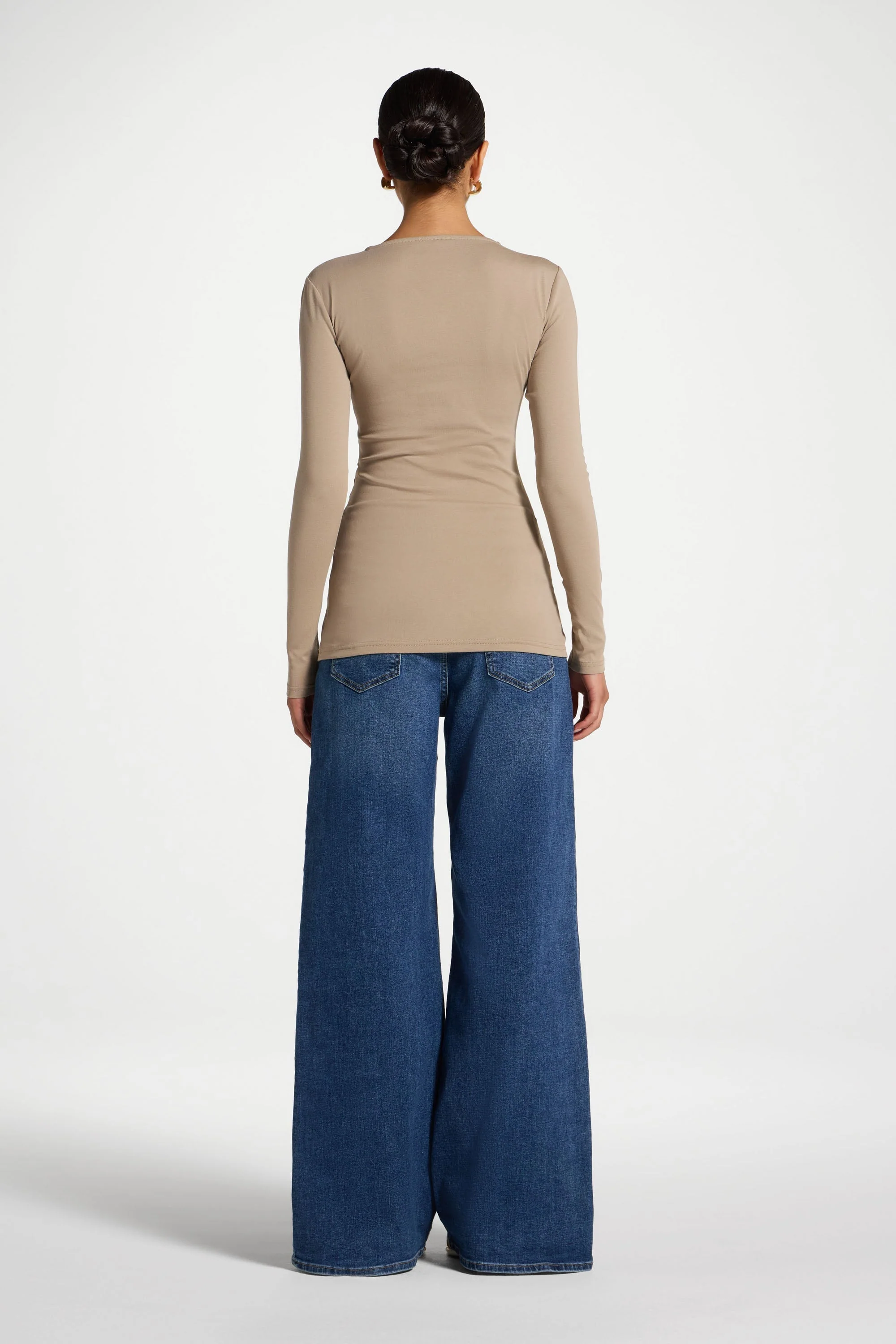 Cotton Side Tie Top - Driftwood - Image 6