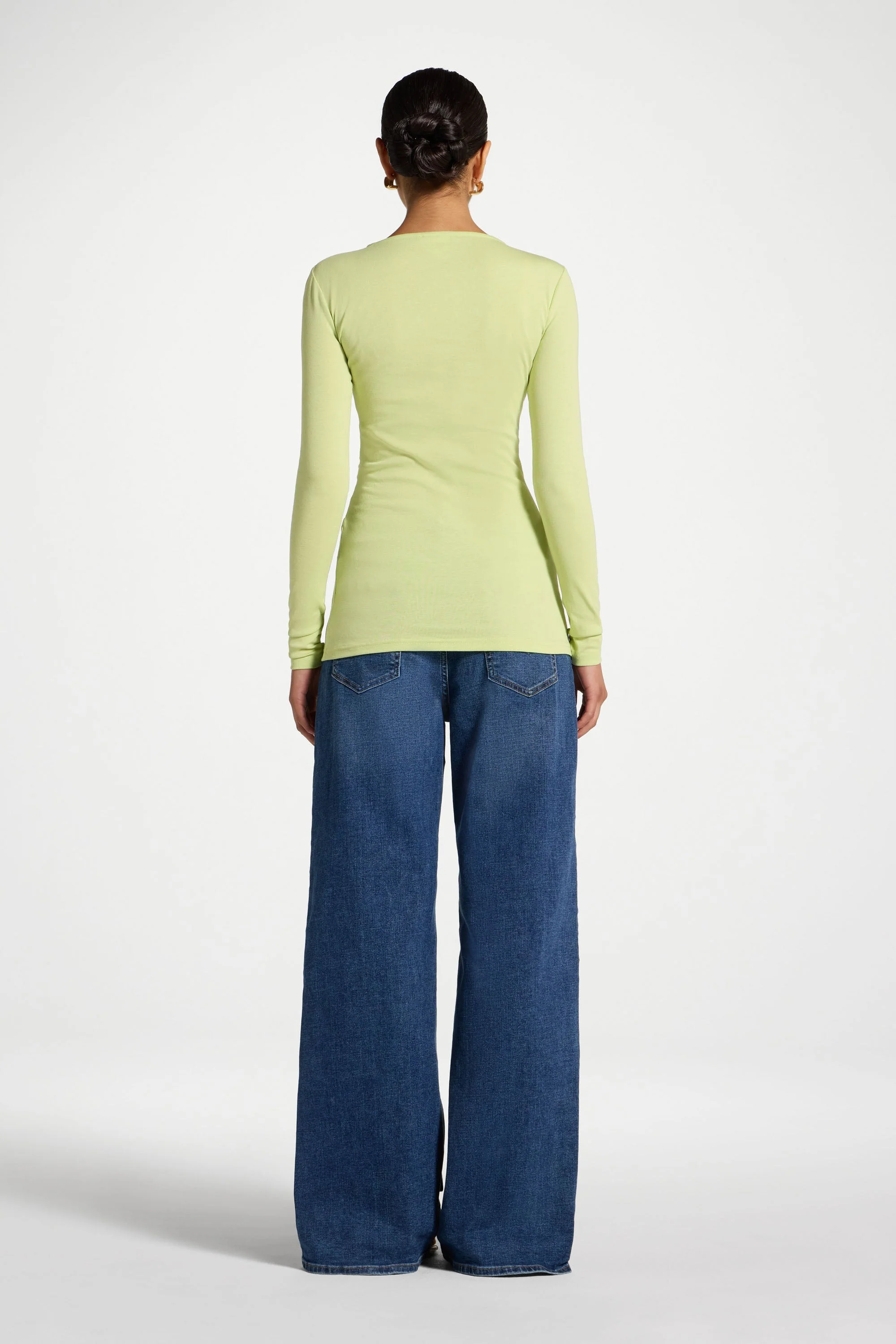 Cotton Side Tie Top - Spring Green - Image 5