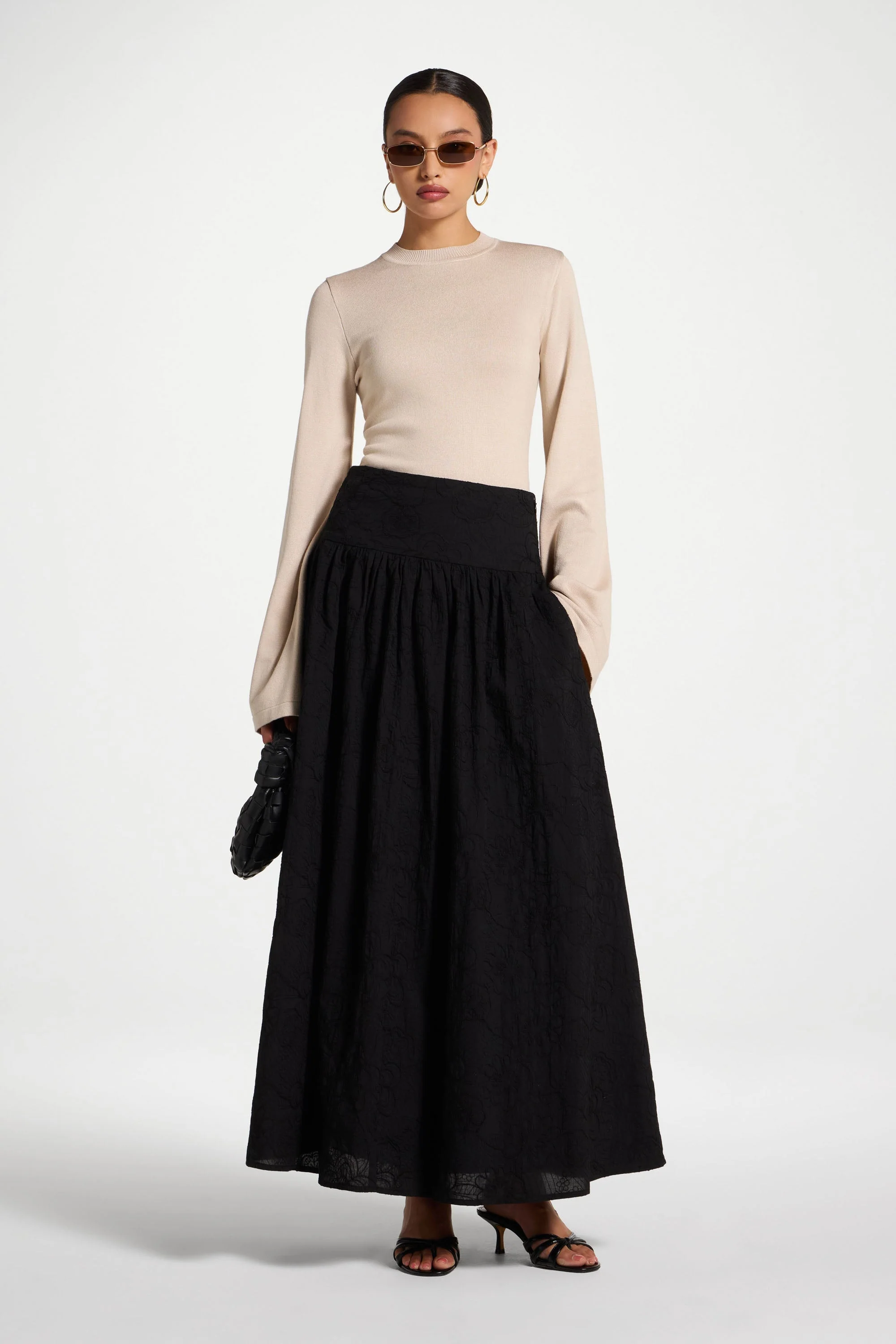 Cotton Skirt - Black - Image 3