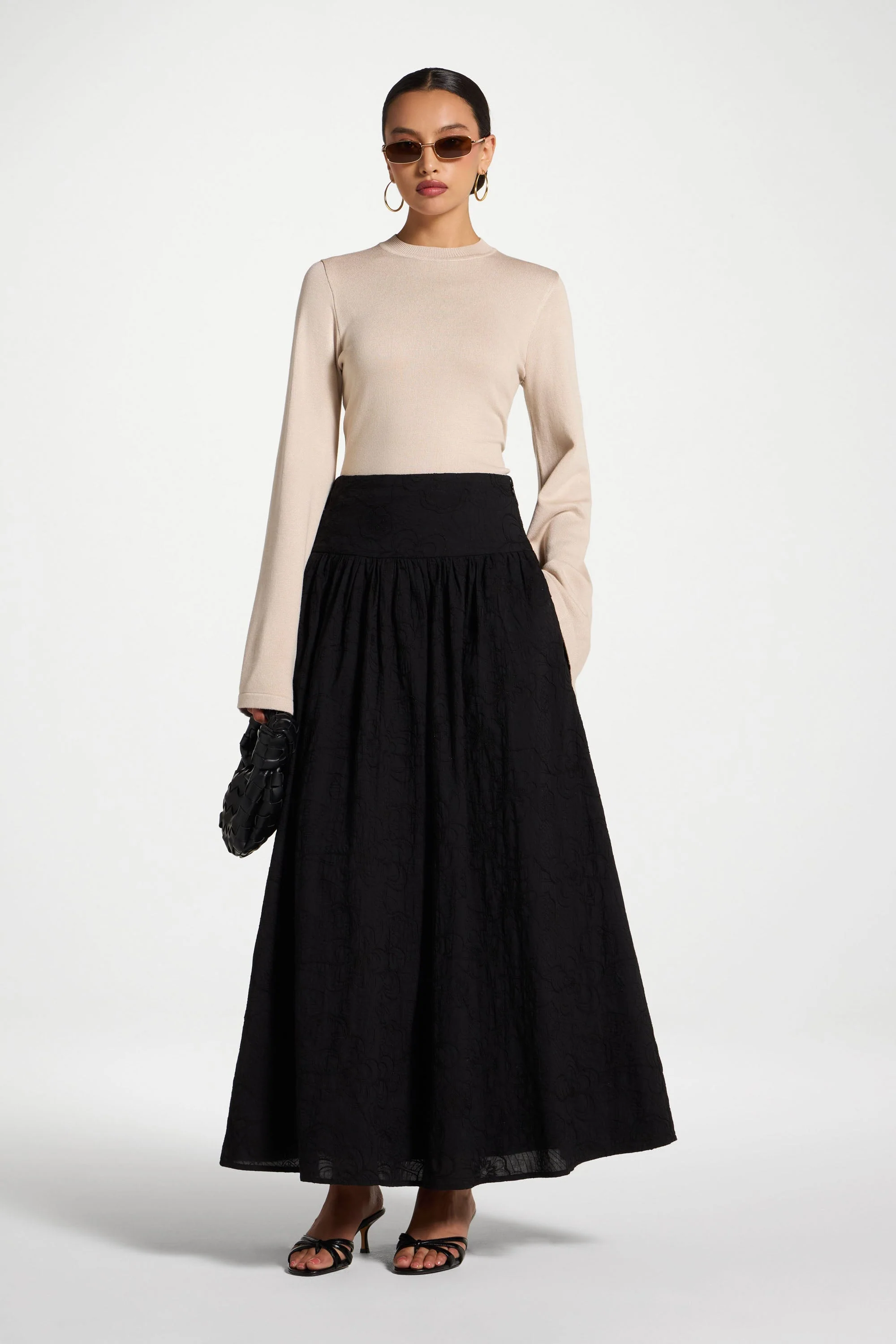 Cotton Skirt - Black - Image 4