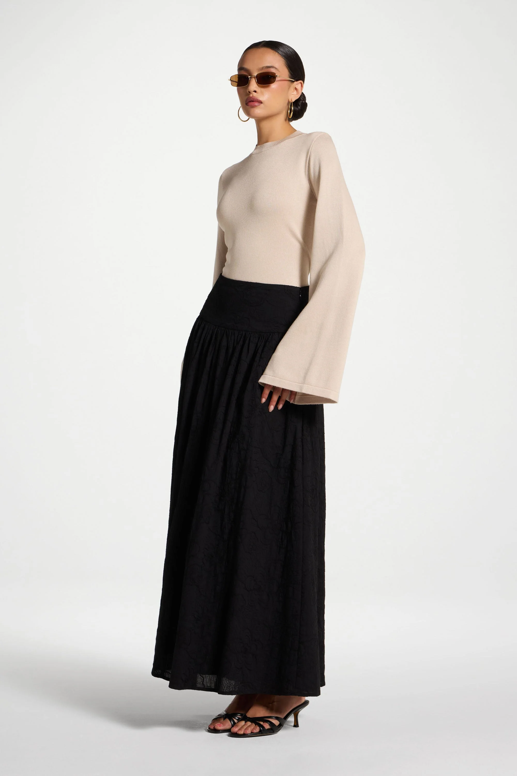 Cotton Skirt - Black - Image 6