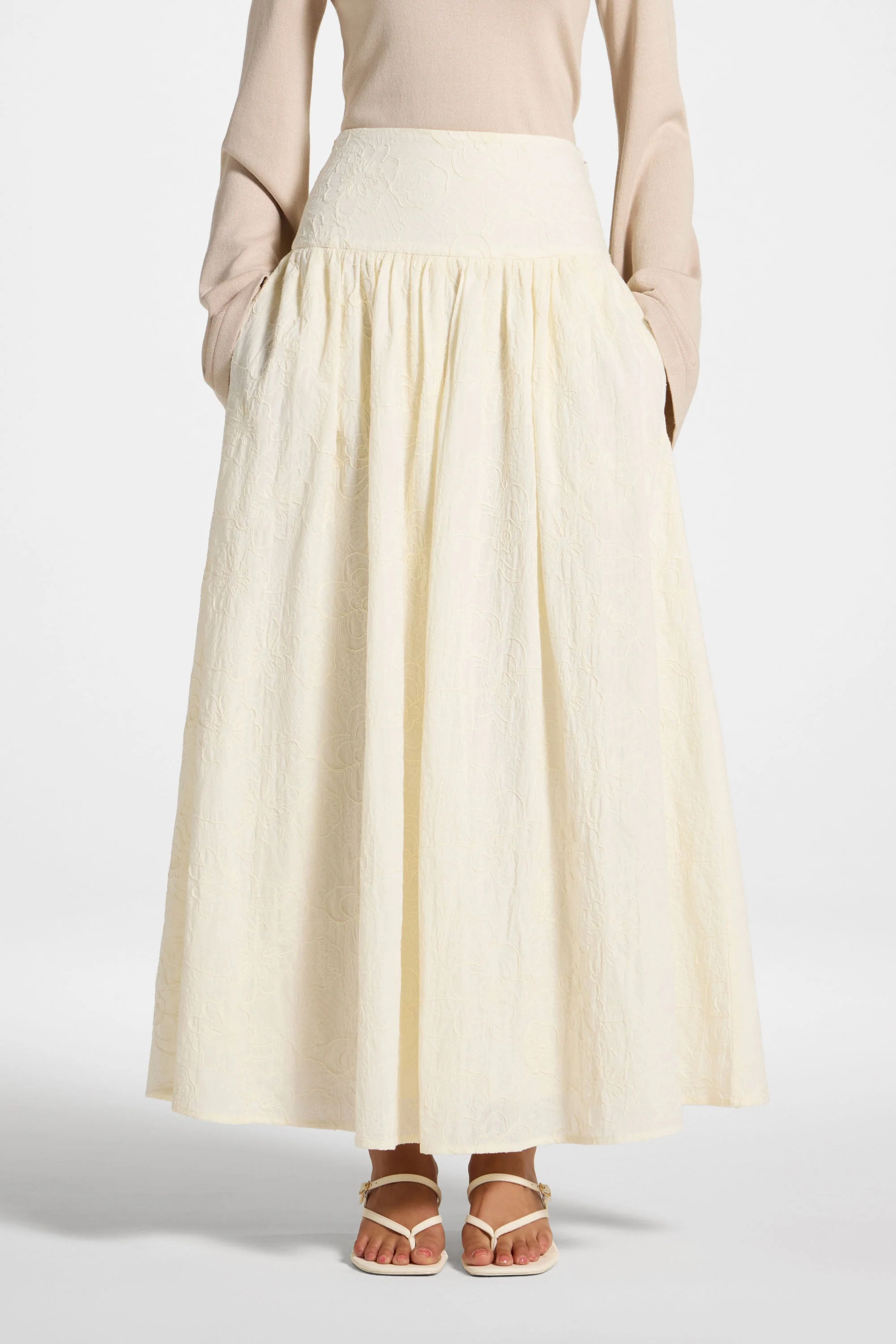 Cotton Skirt - White - Image 10