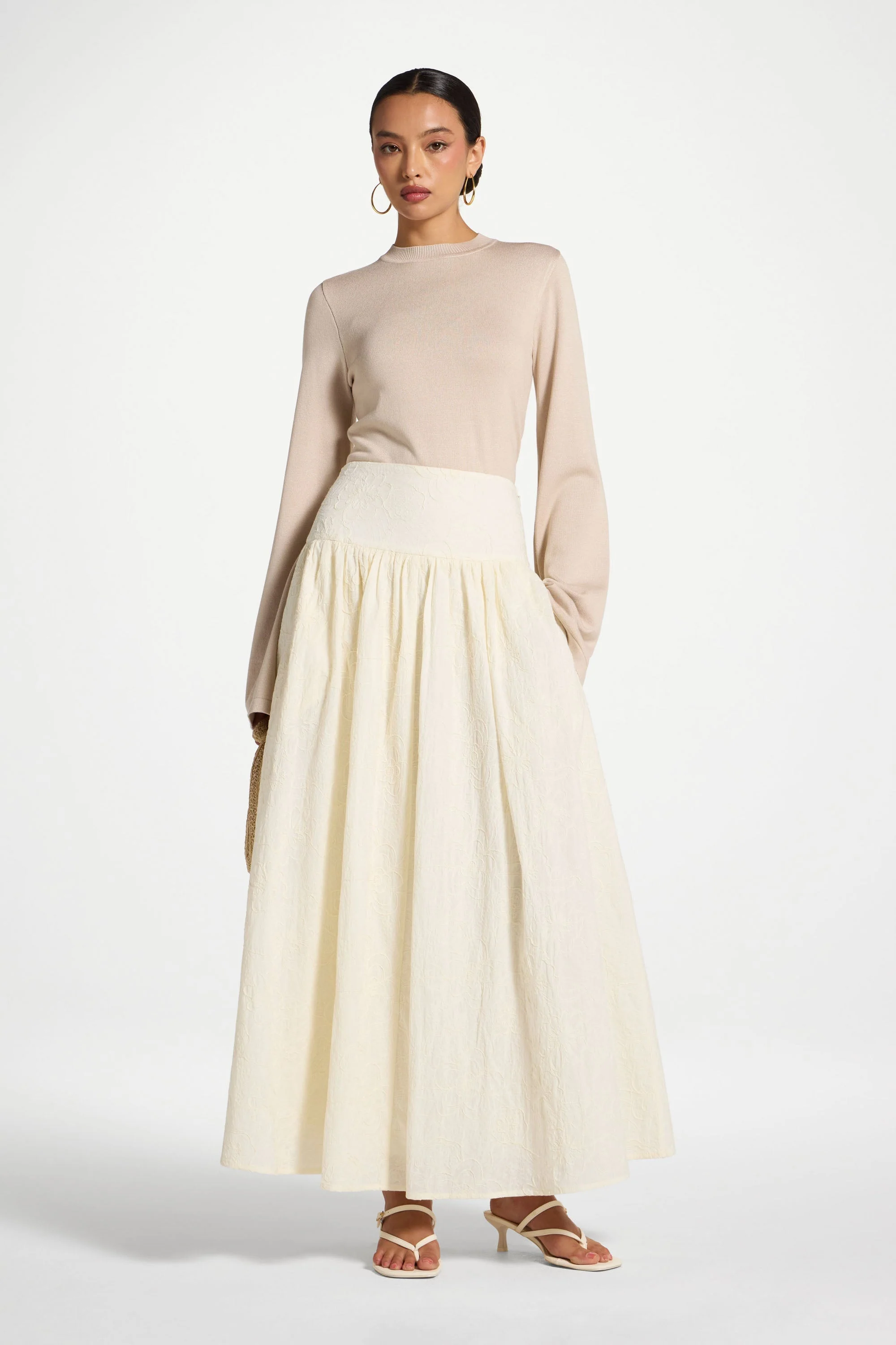 Cotton Skirt - White - Image 3