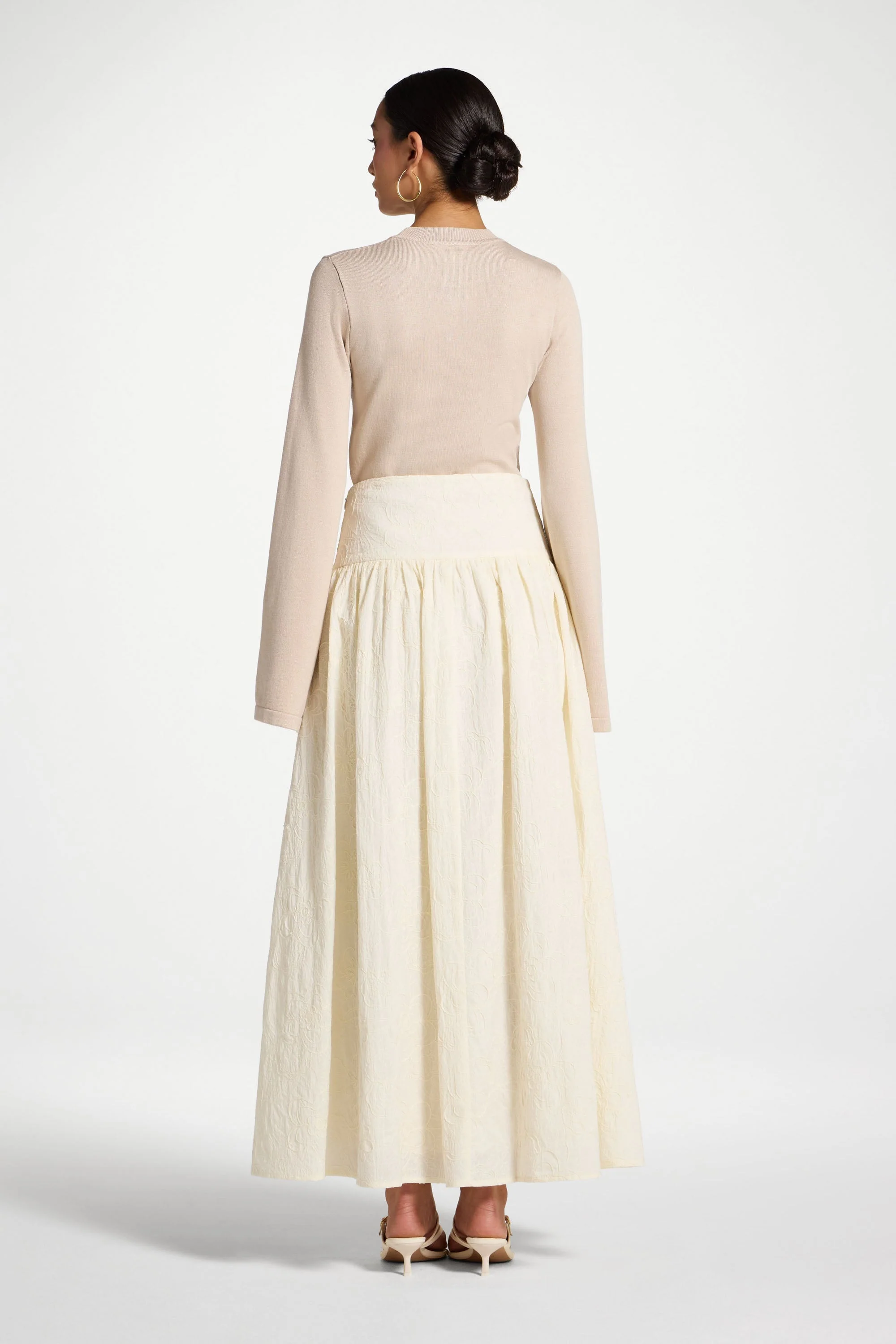 Cotton Skirt - White - Image 6