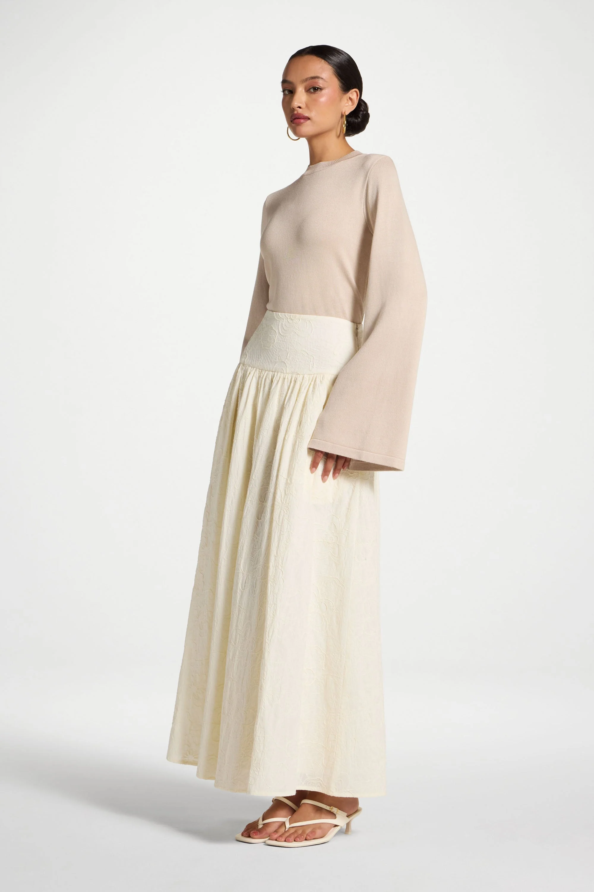 Cotton Skirt - White - Image 7