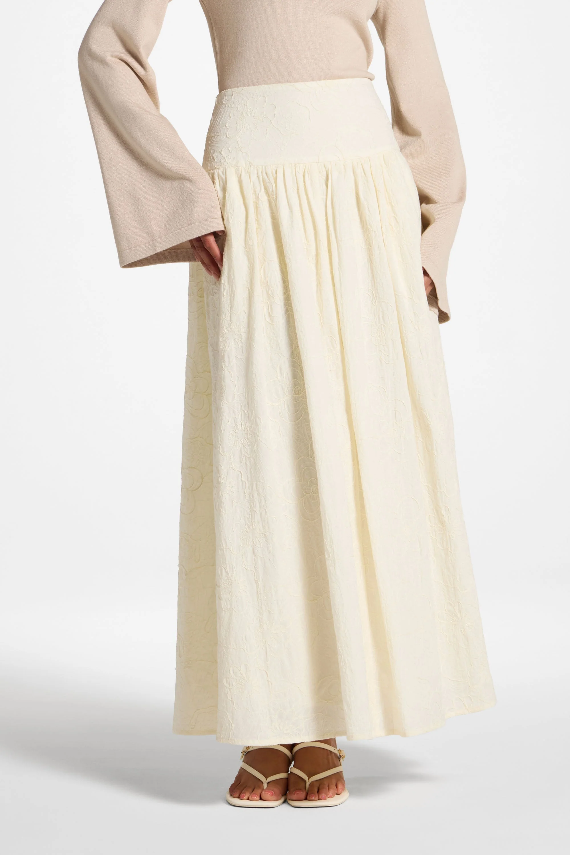 Cotton Skirt - White - Image 8