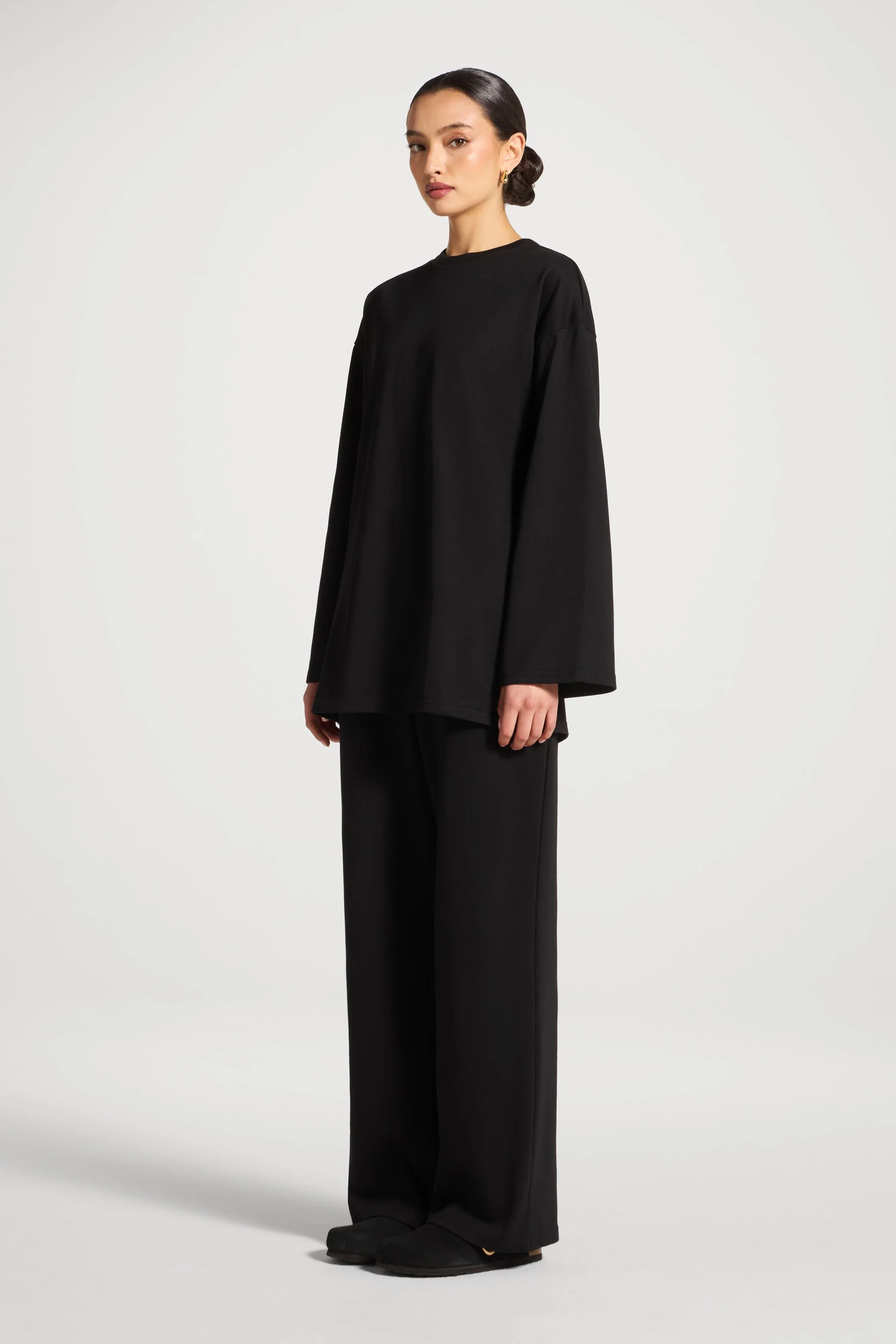Cotton Basic Top - Black - Image 3