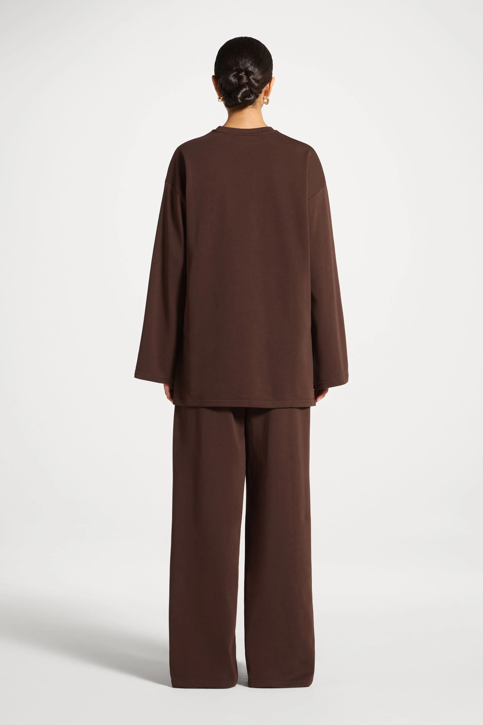 Cotton Basic Top - Coffee - Image 6