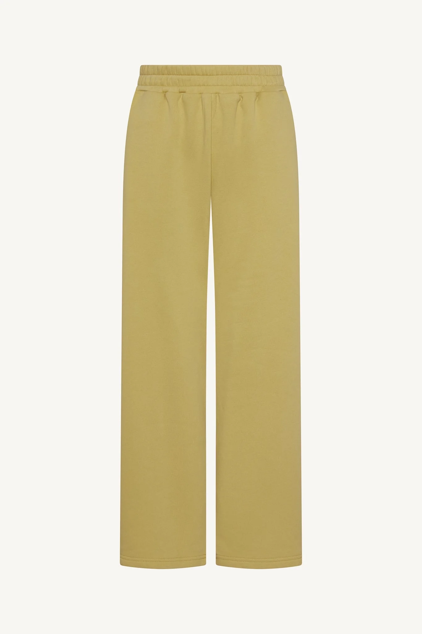 Cotton Wide Leg Sweatpants - Citron - Image 4