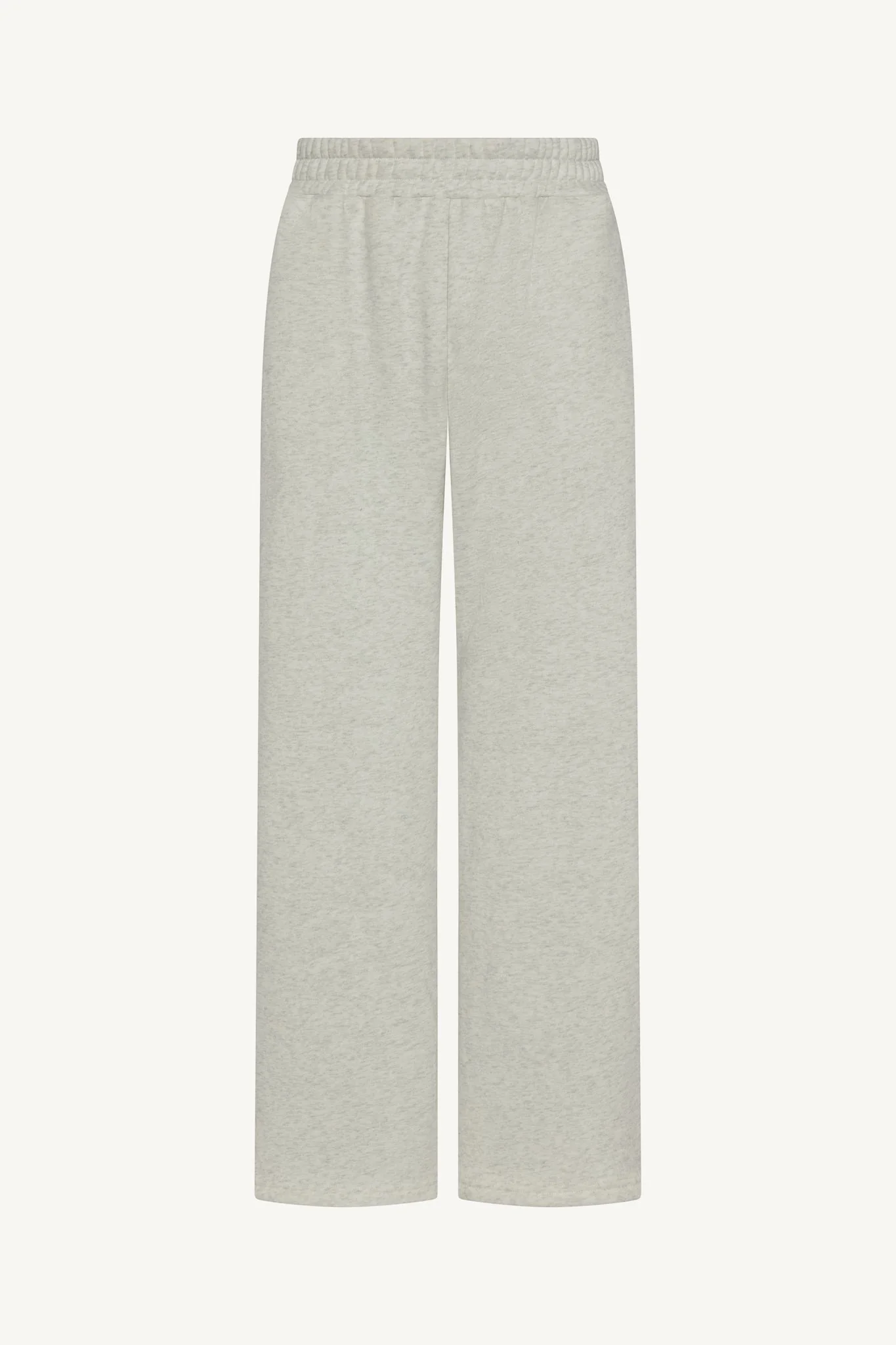 Cotton Wide Leg Sweatpants - Heather Grey - Image 5
