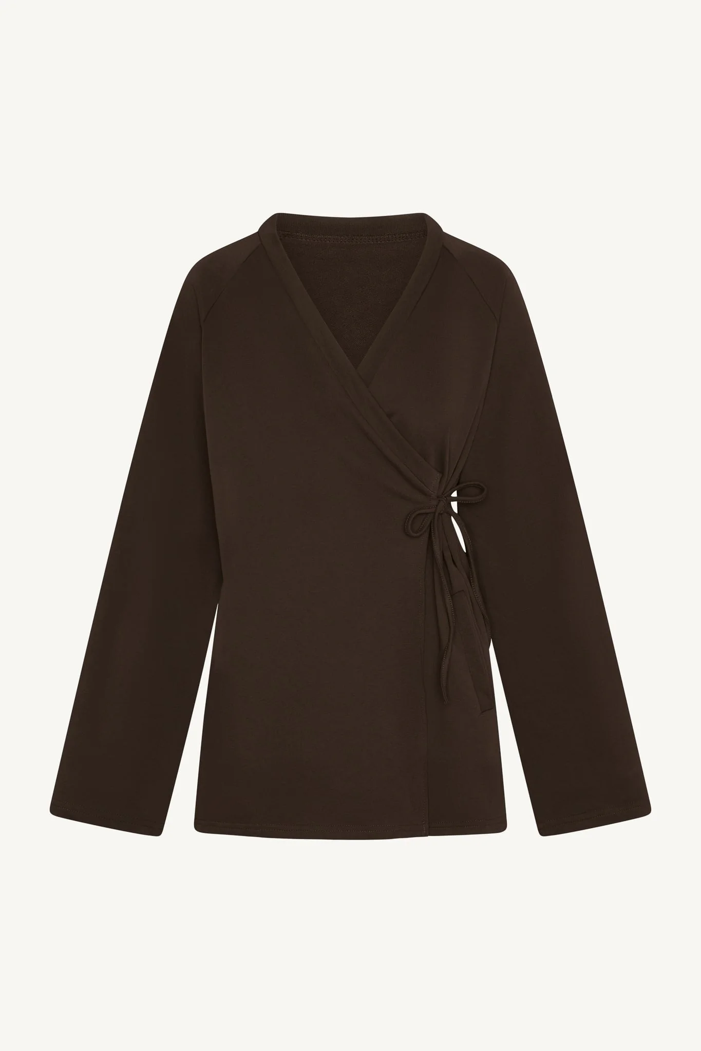 Cotton Wrap Top - Coffee - Image 7