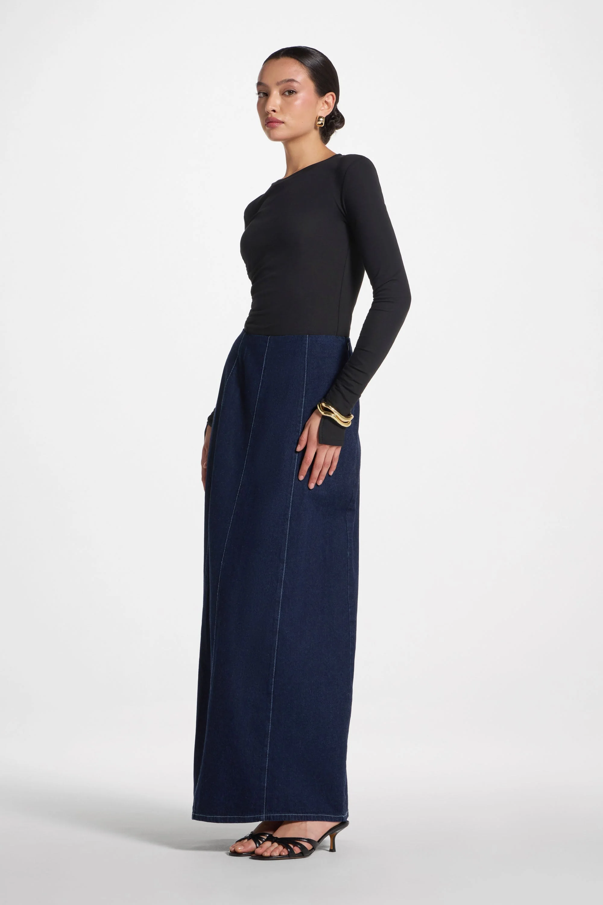 Denim Flare Skirt - Image 4