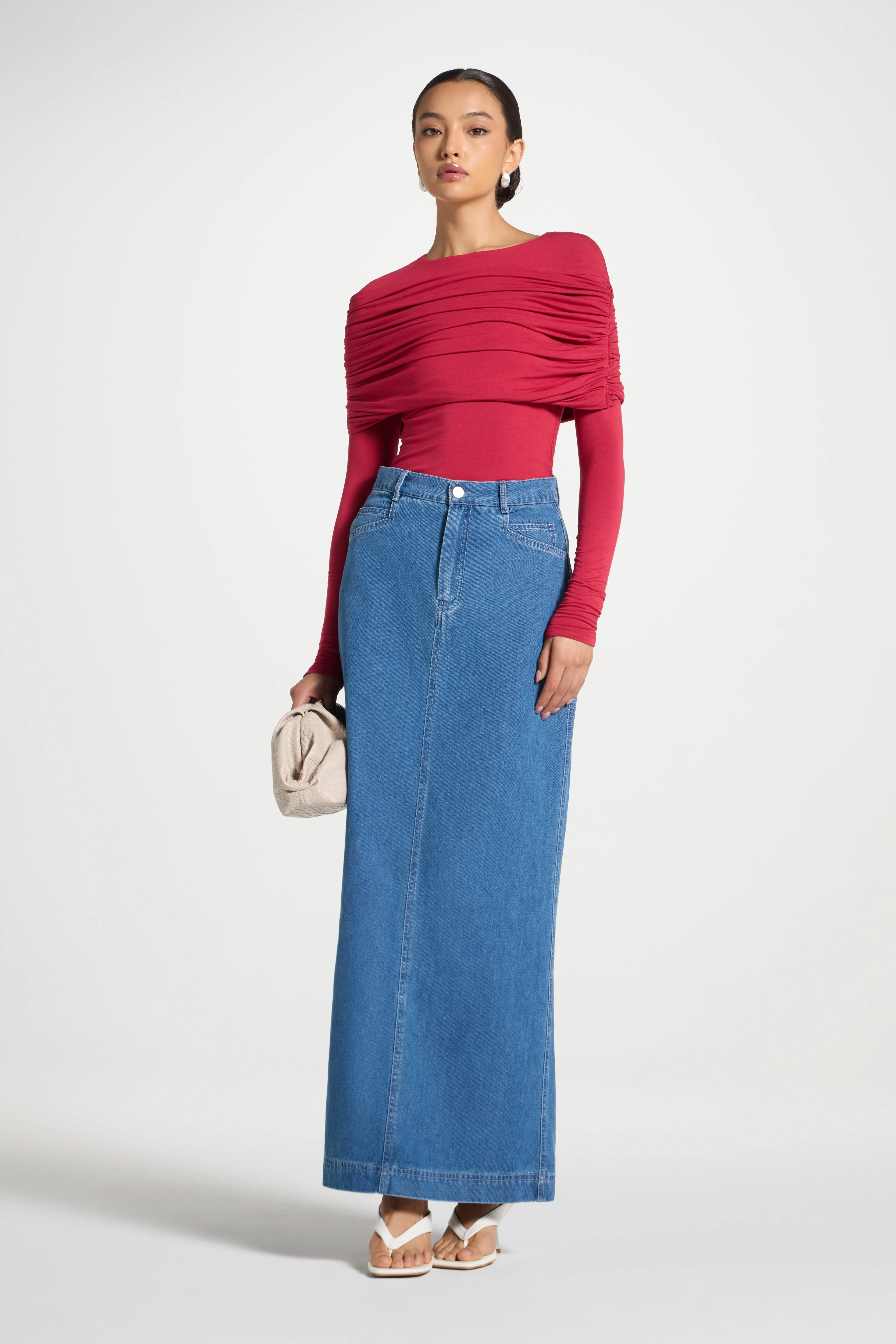 Denim Maxi Skirt