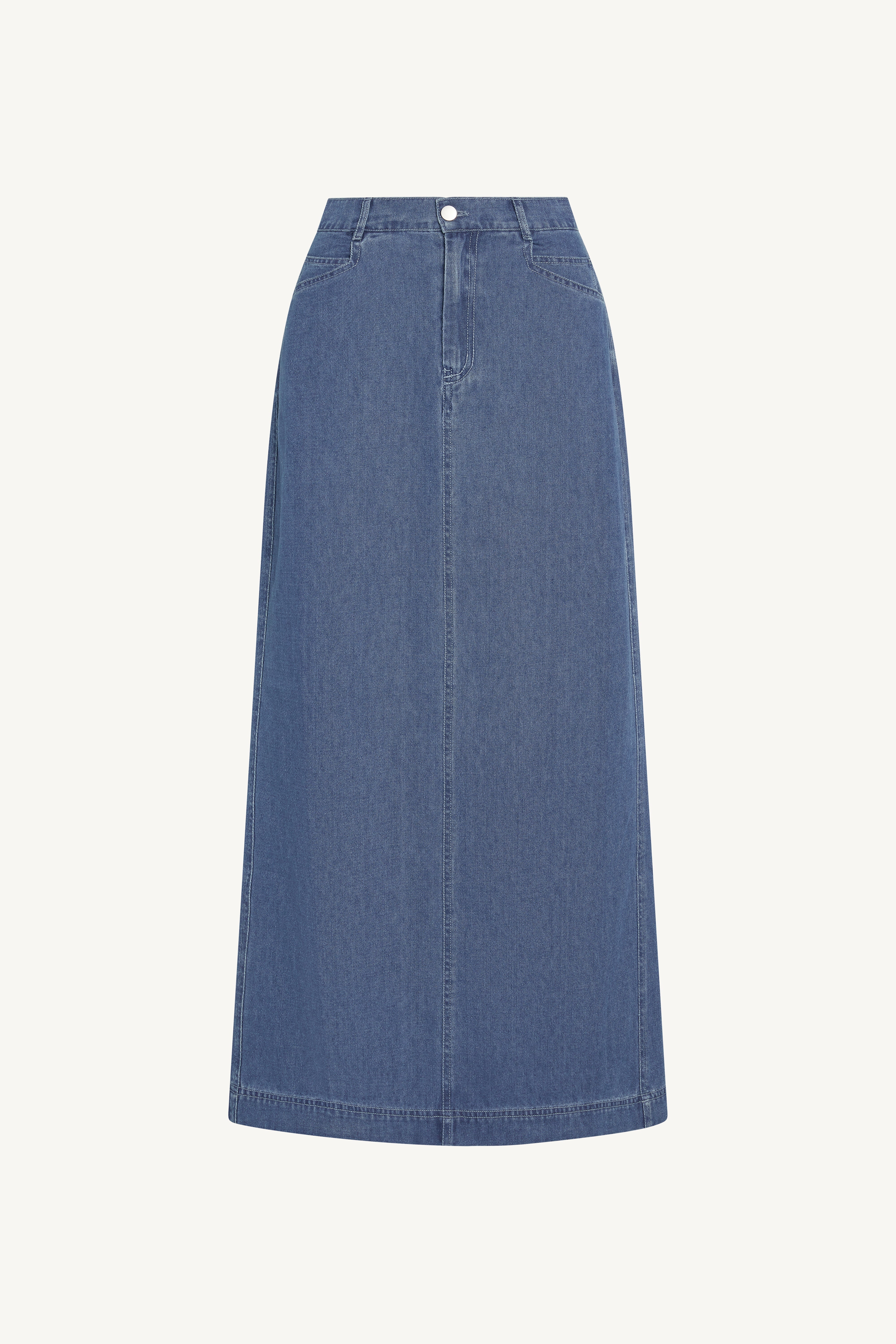 Denim Maxi Skirt - Image 2