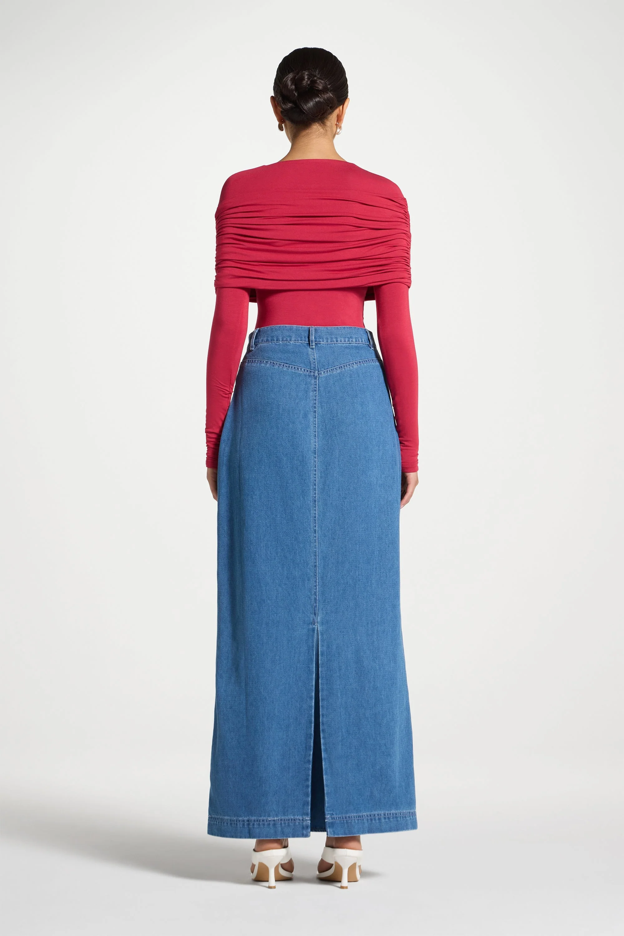 Denim Maxi Skirt - Image 6