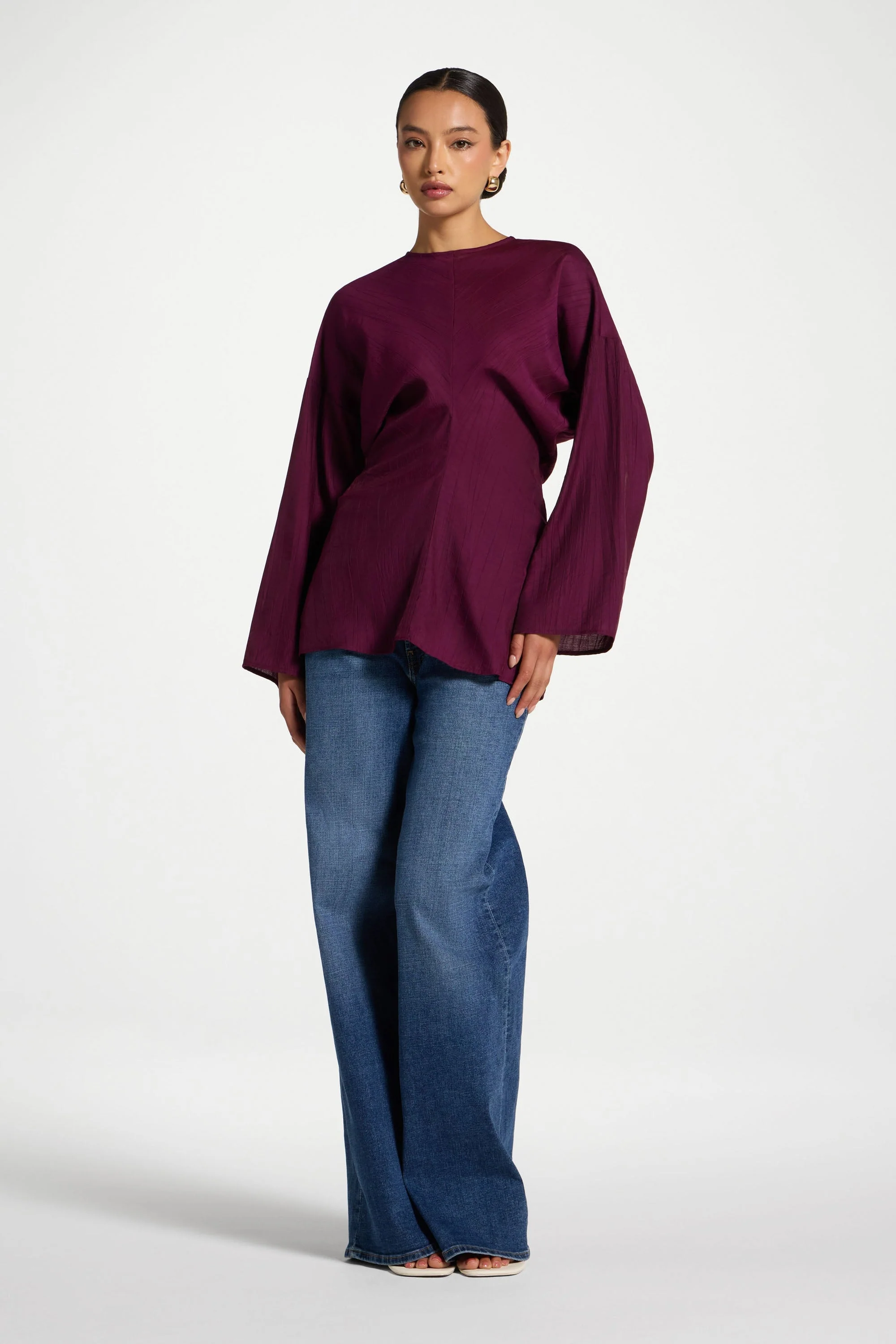 Dolman Sleeve Top - Black Currant - Image 2