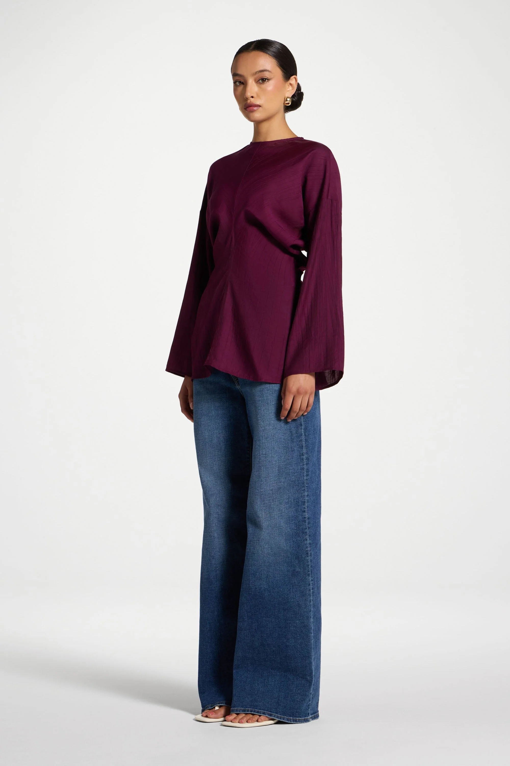 Dolman Sleeve Top - Black Currant - Image 3